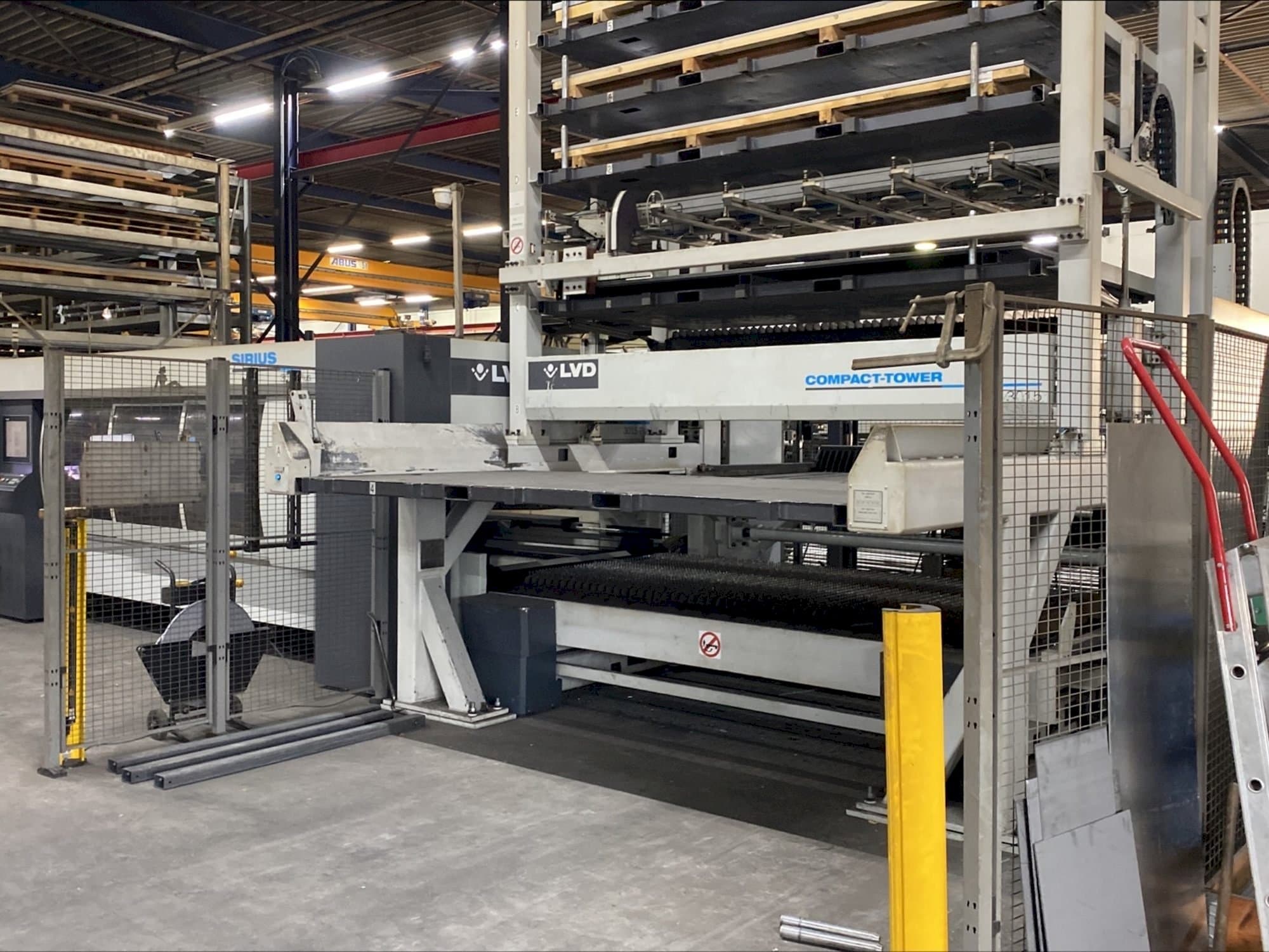Front view of LVD SIRIUS 3015 PLUS + Compact Tower 6 positions machine