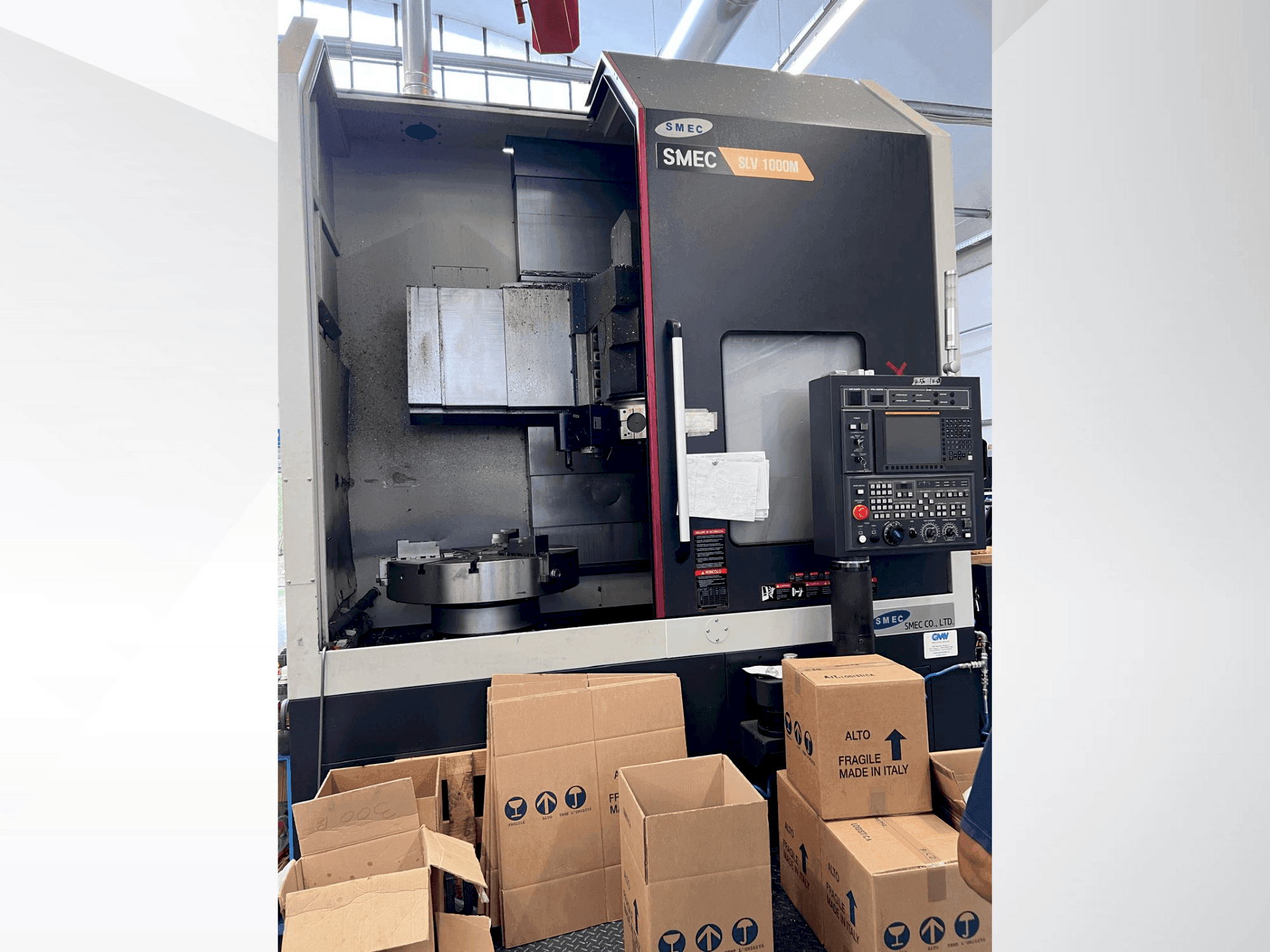 Front view of SMEC SLV1000M  machine