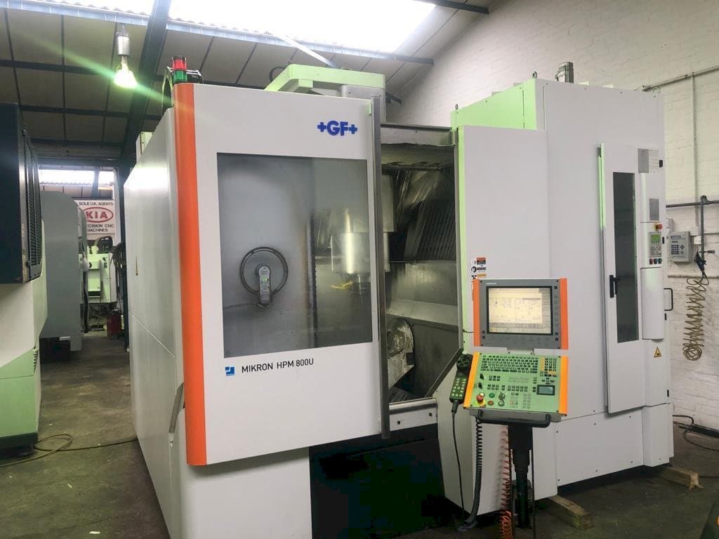 Front view of MIKRON HPM 800U machine