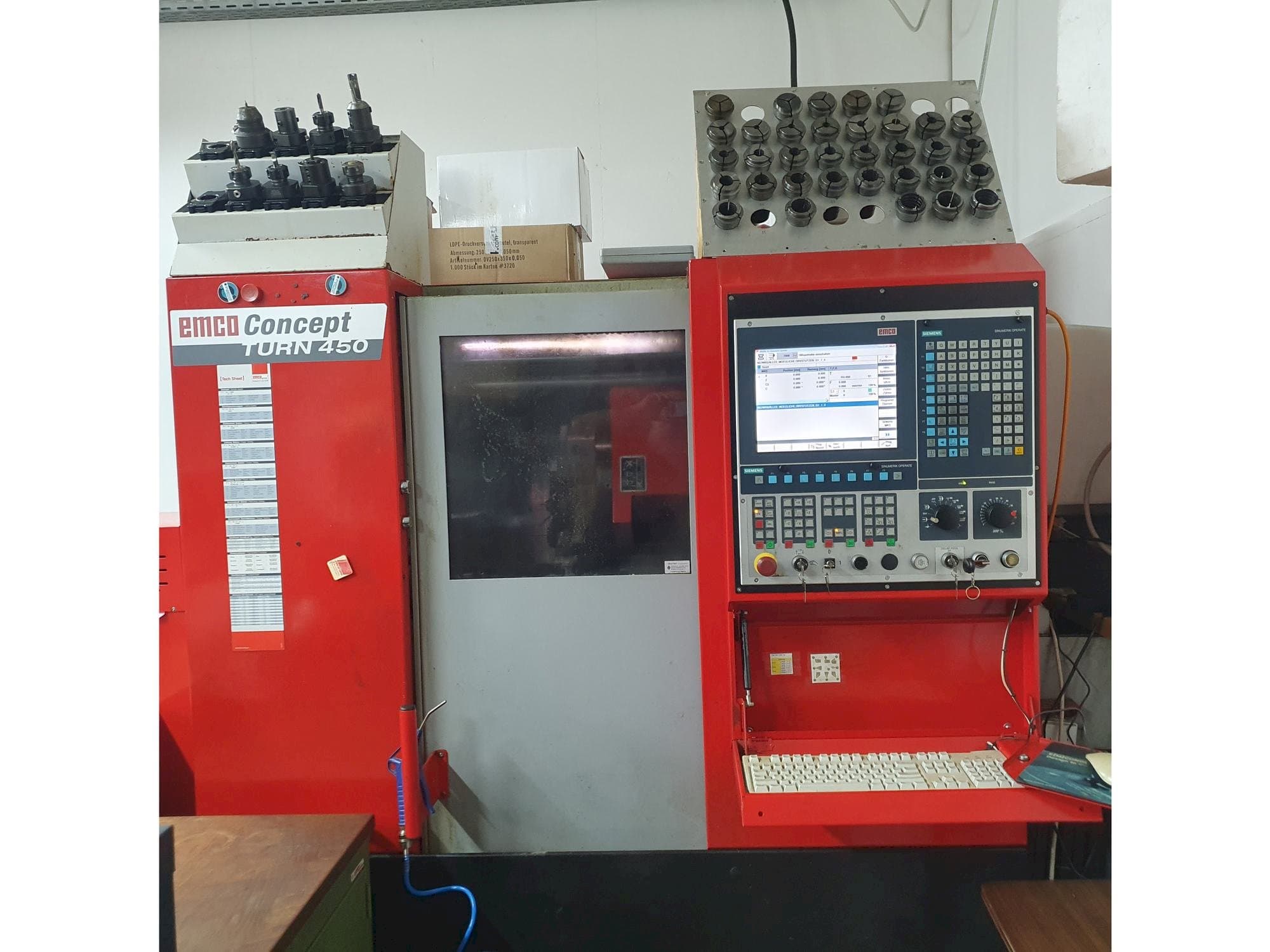 Front view of EMCO Concept 450  machine