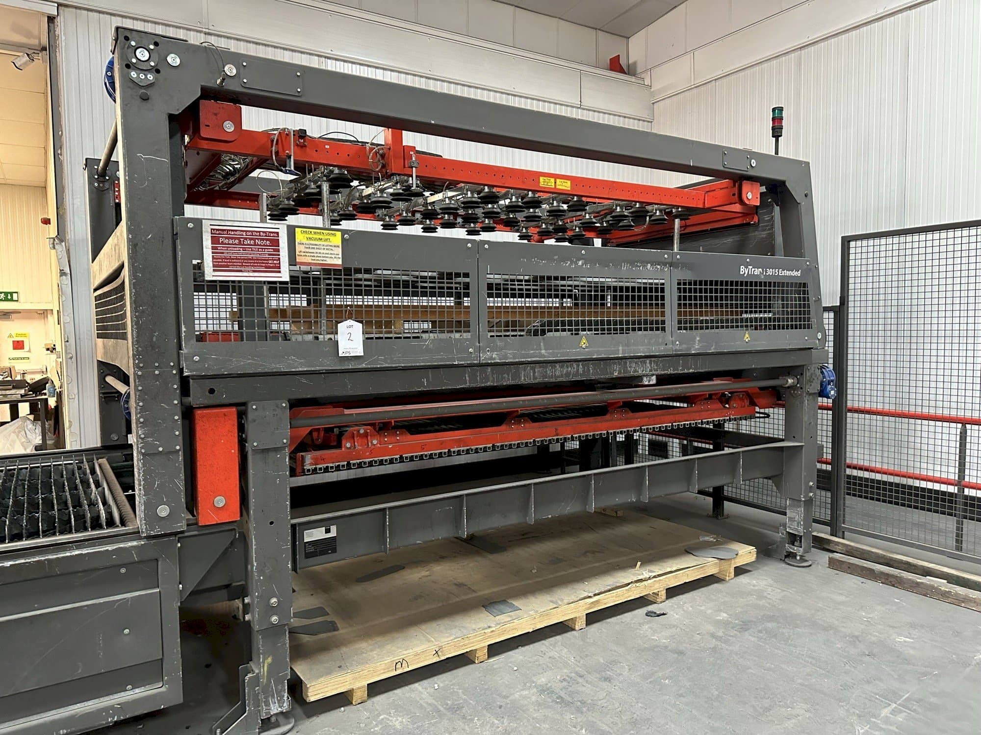 Front view of Bystronic By Trans 3015 Extended Automatic Loading machine