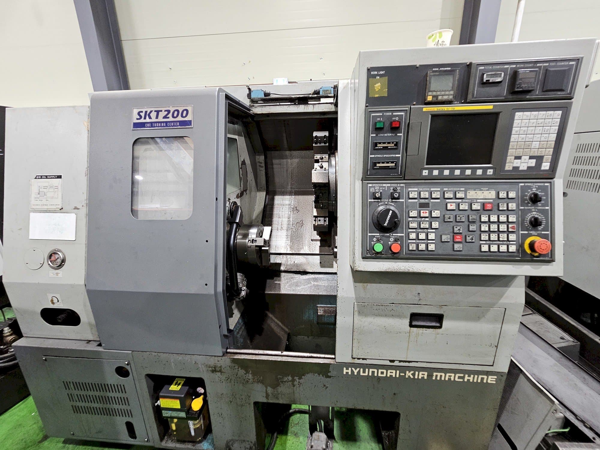 Front view of Hyundai Wia SKT200 machine