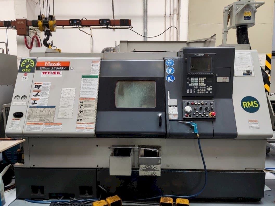 Front view of Mazak SQT-250 MSY machine