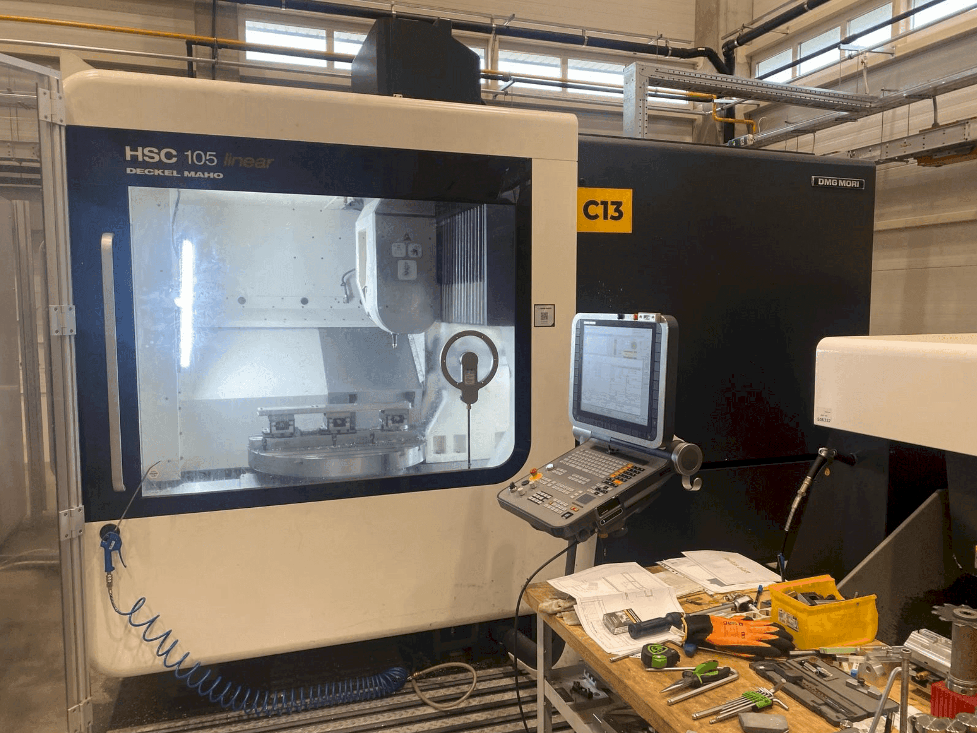 Front view of DMG MORI HSC 105 machine