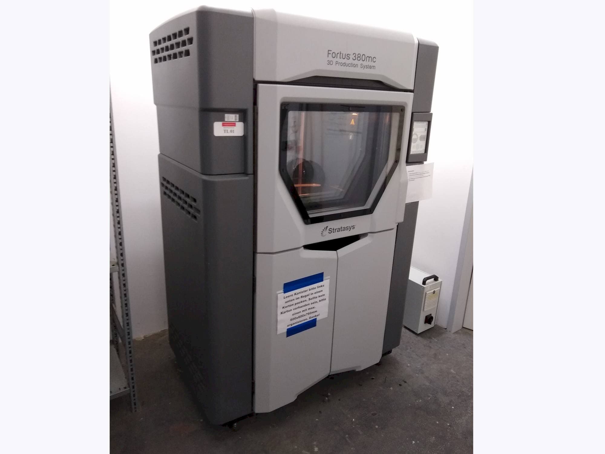Front view of Stratasys Fortus 380MC machine