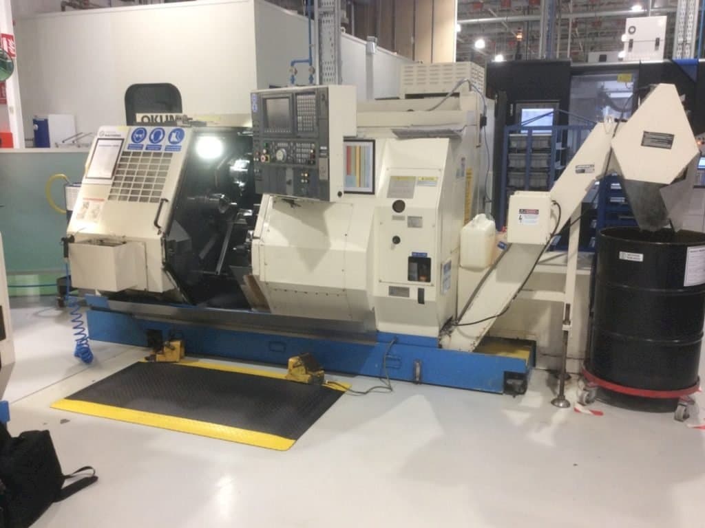 Front view of Okuma LT 10 machine