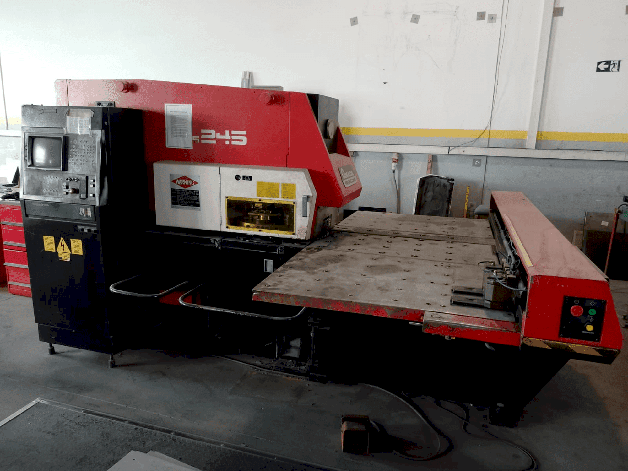 Front view of AMADA aries 245 machine