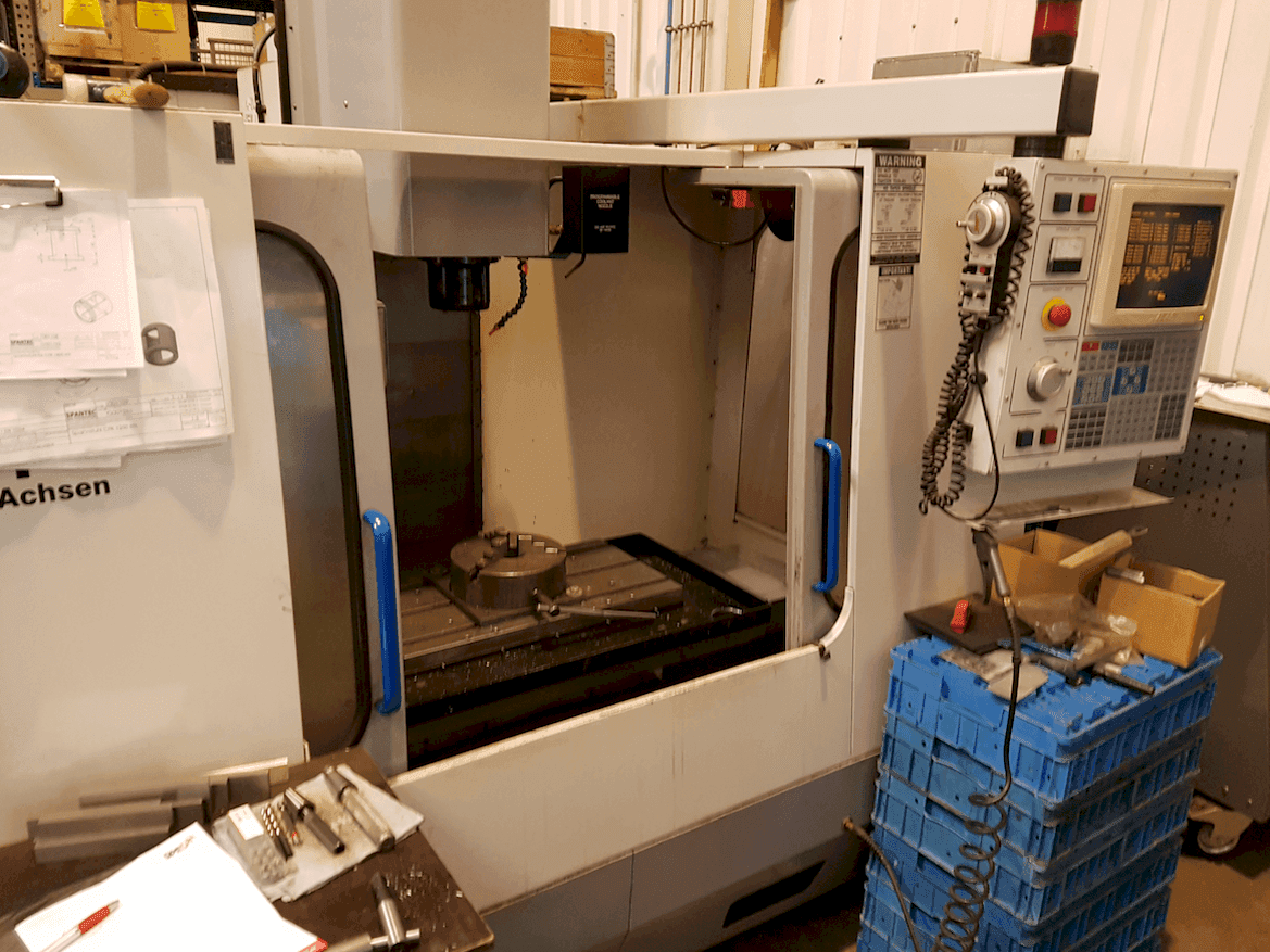 Front view of HAAS VF1 machine