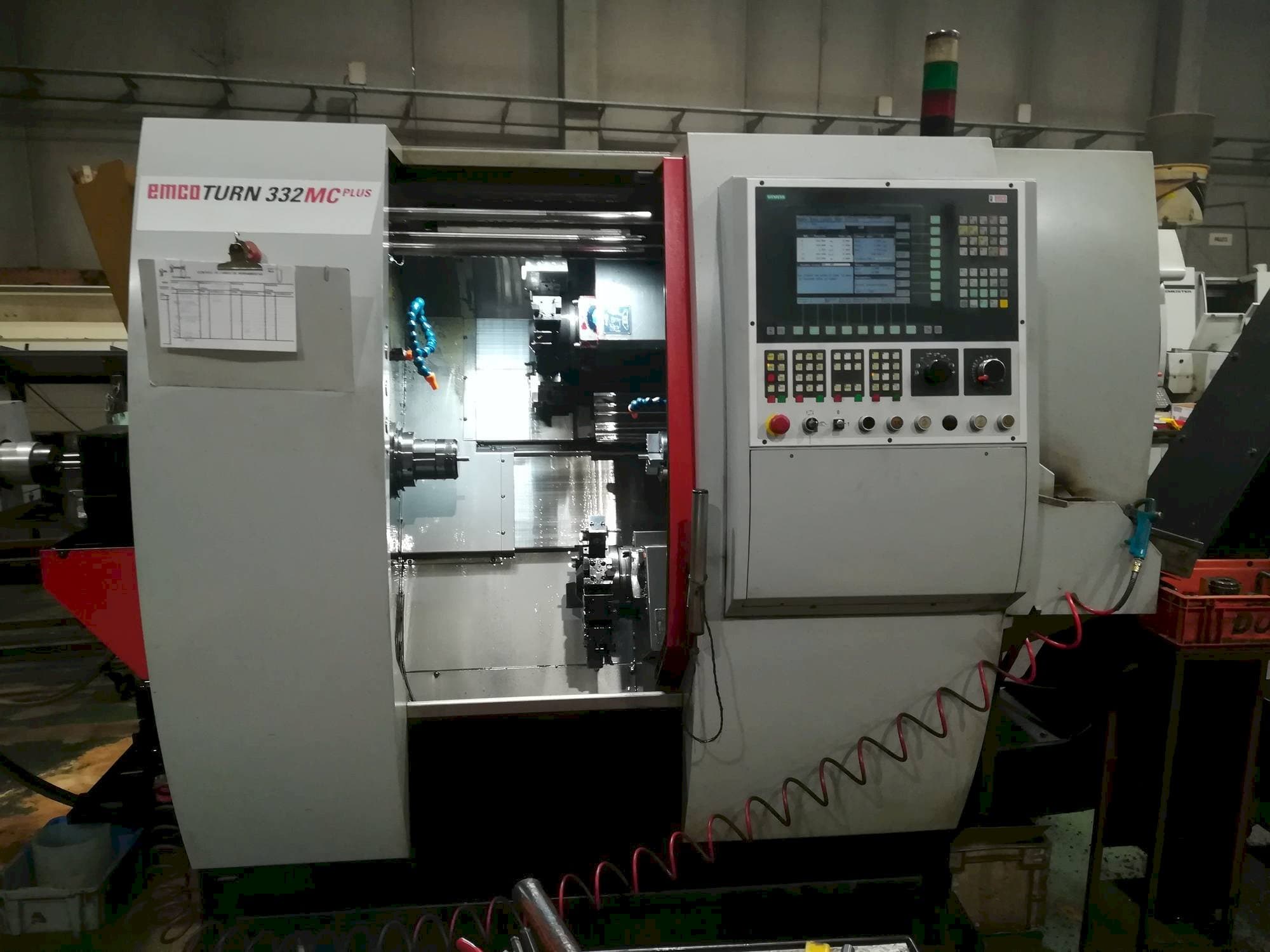 Front view of EMCO Emcoturn 332 MC machine