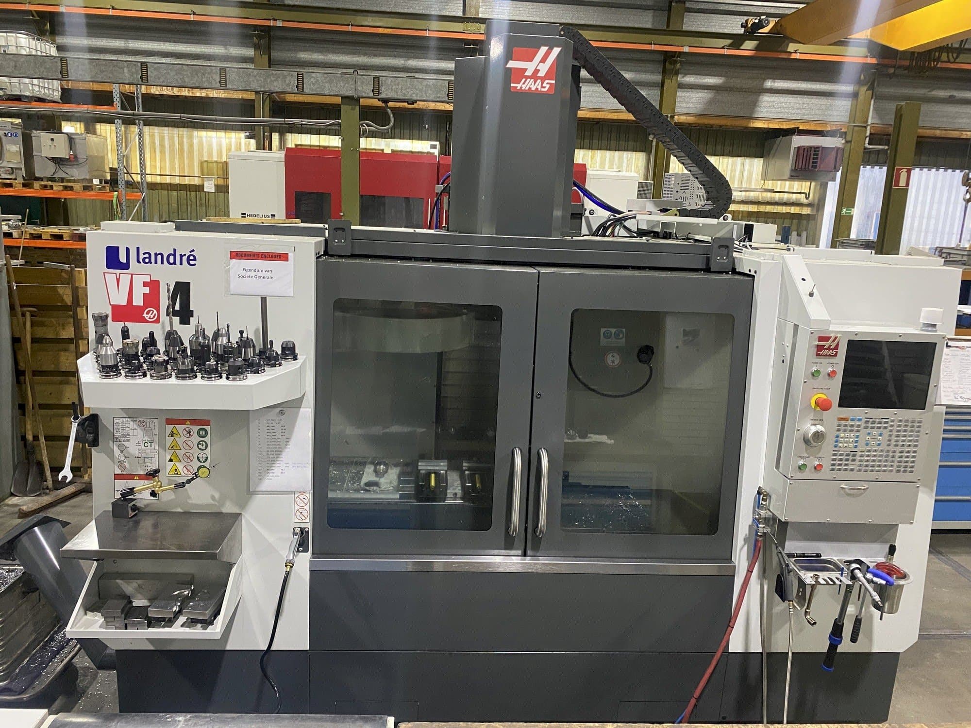 Front view of HAAS VF-4 machine
