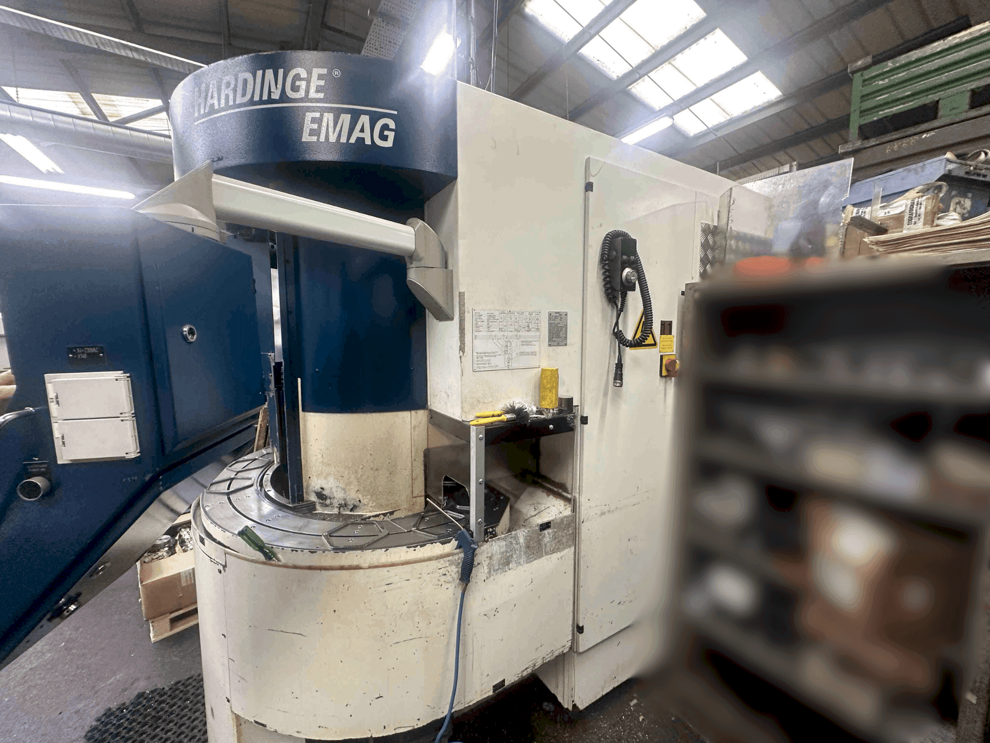 Front view of Hardinge Emag VL-3 machine