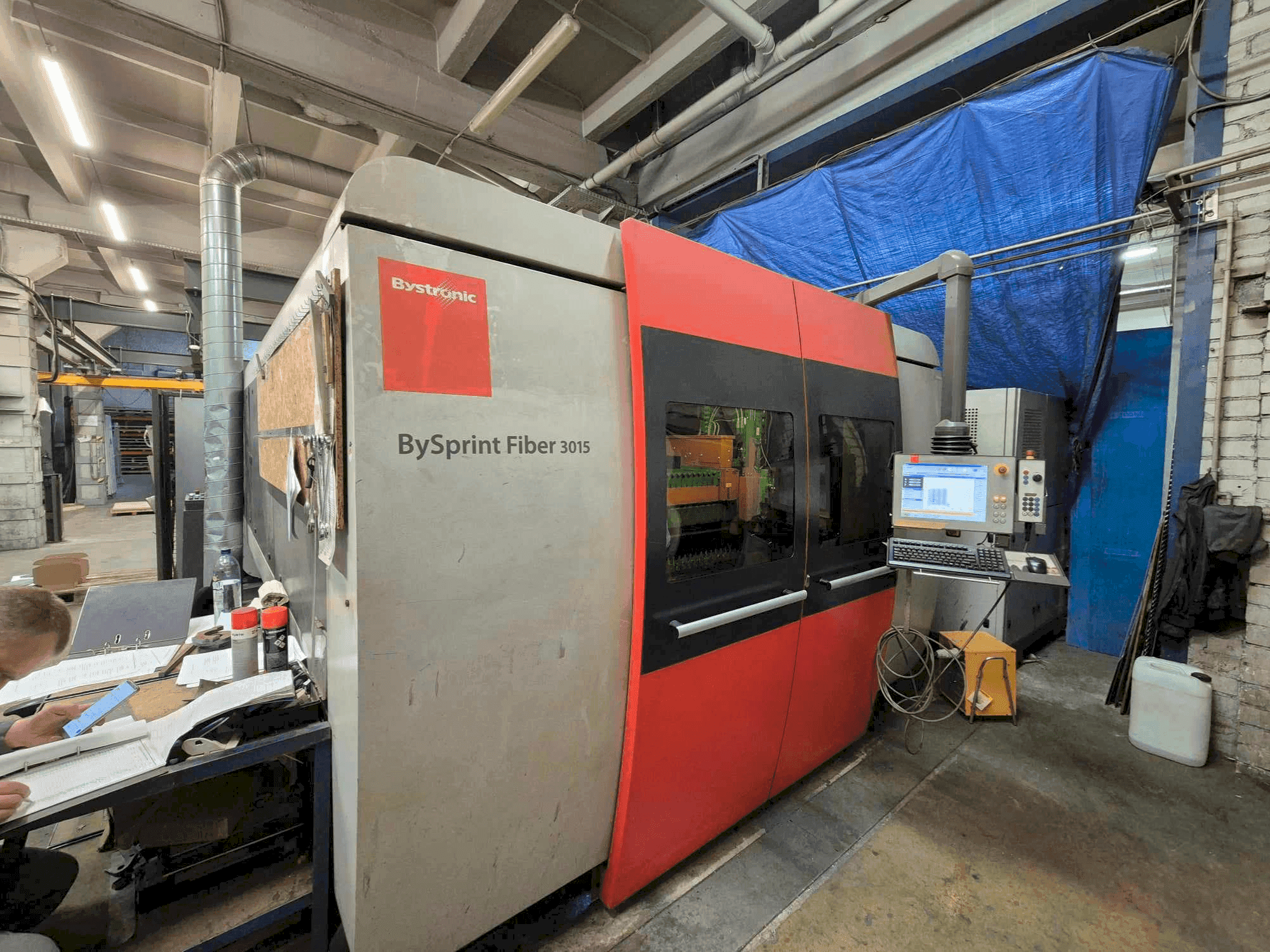 Front view of Bystronic Bysprint Fiber 3015 3kW  machine