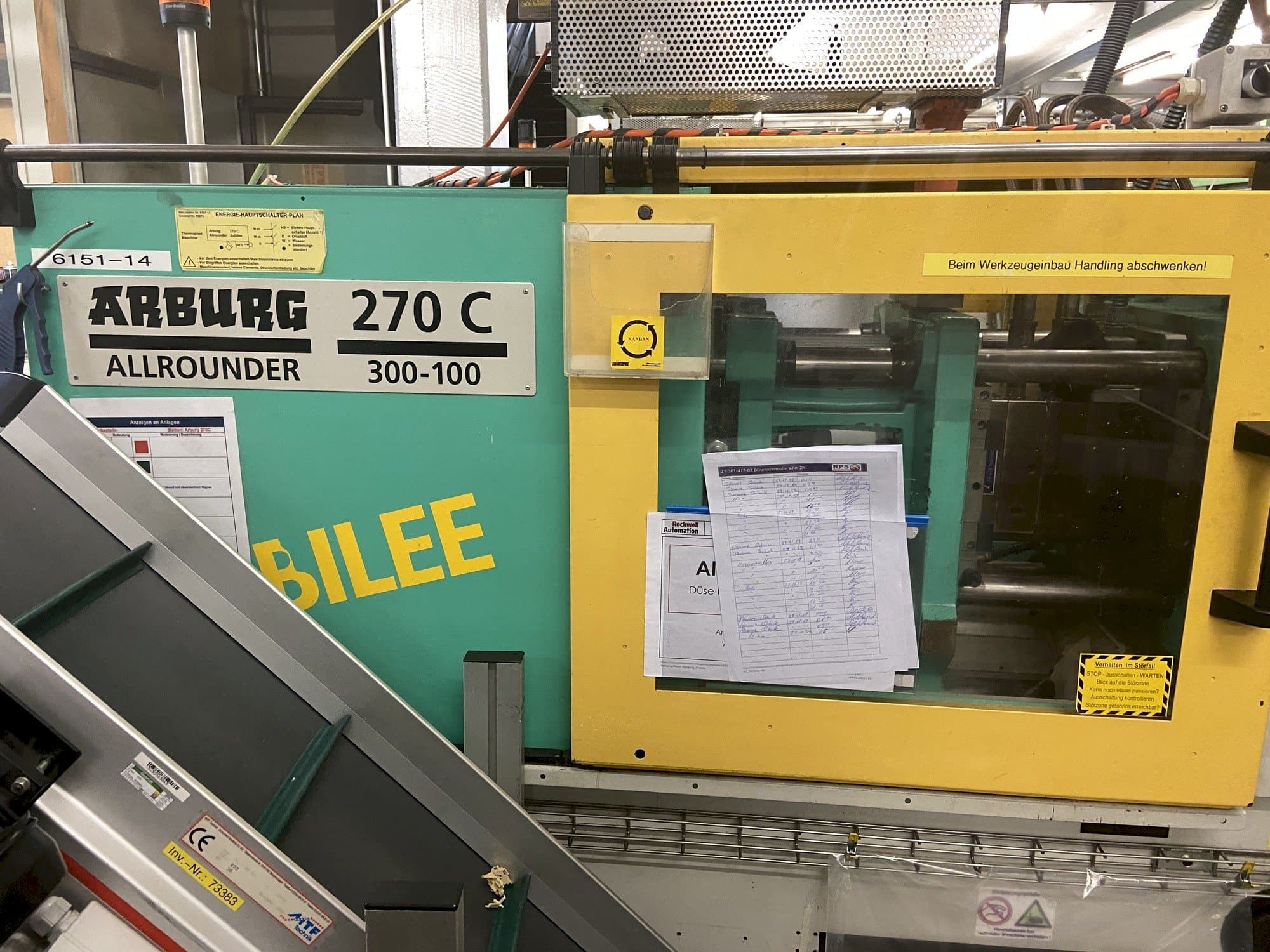 Front view of Arburg 270 C 300-100 machine