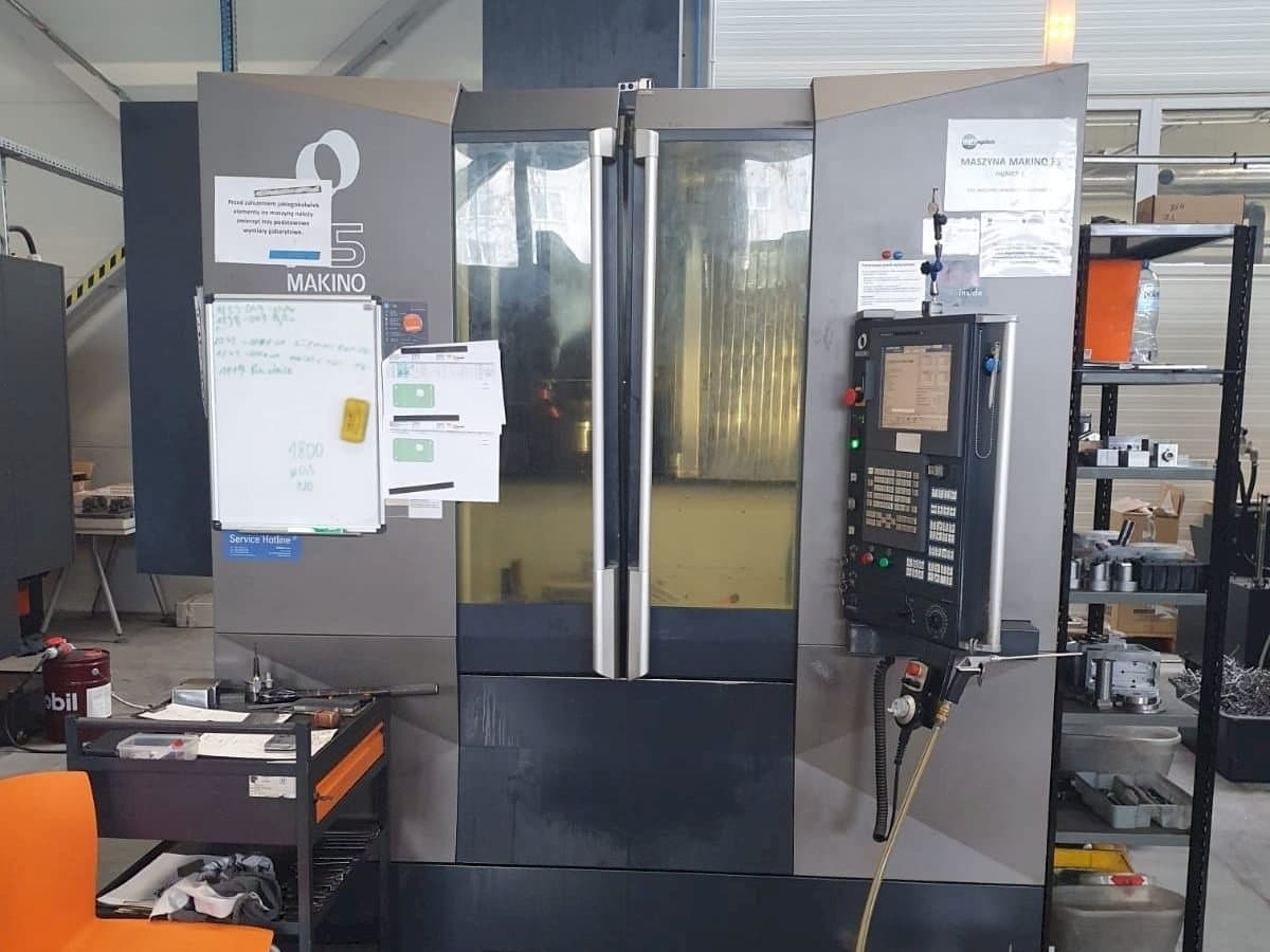 Front view of Makino F5 machine