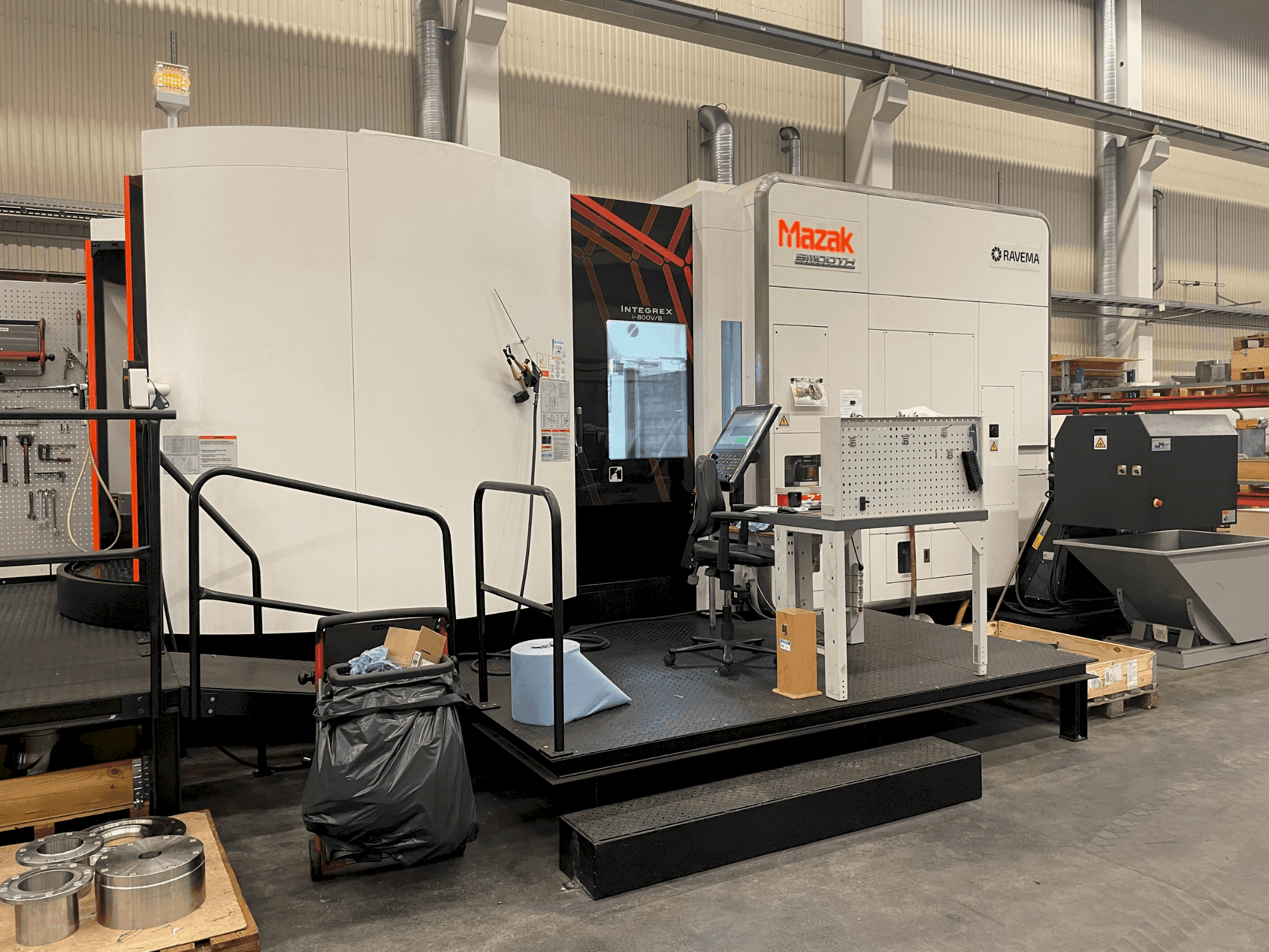 Front view of Mazak INTEGREX i-800V/8 machine