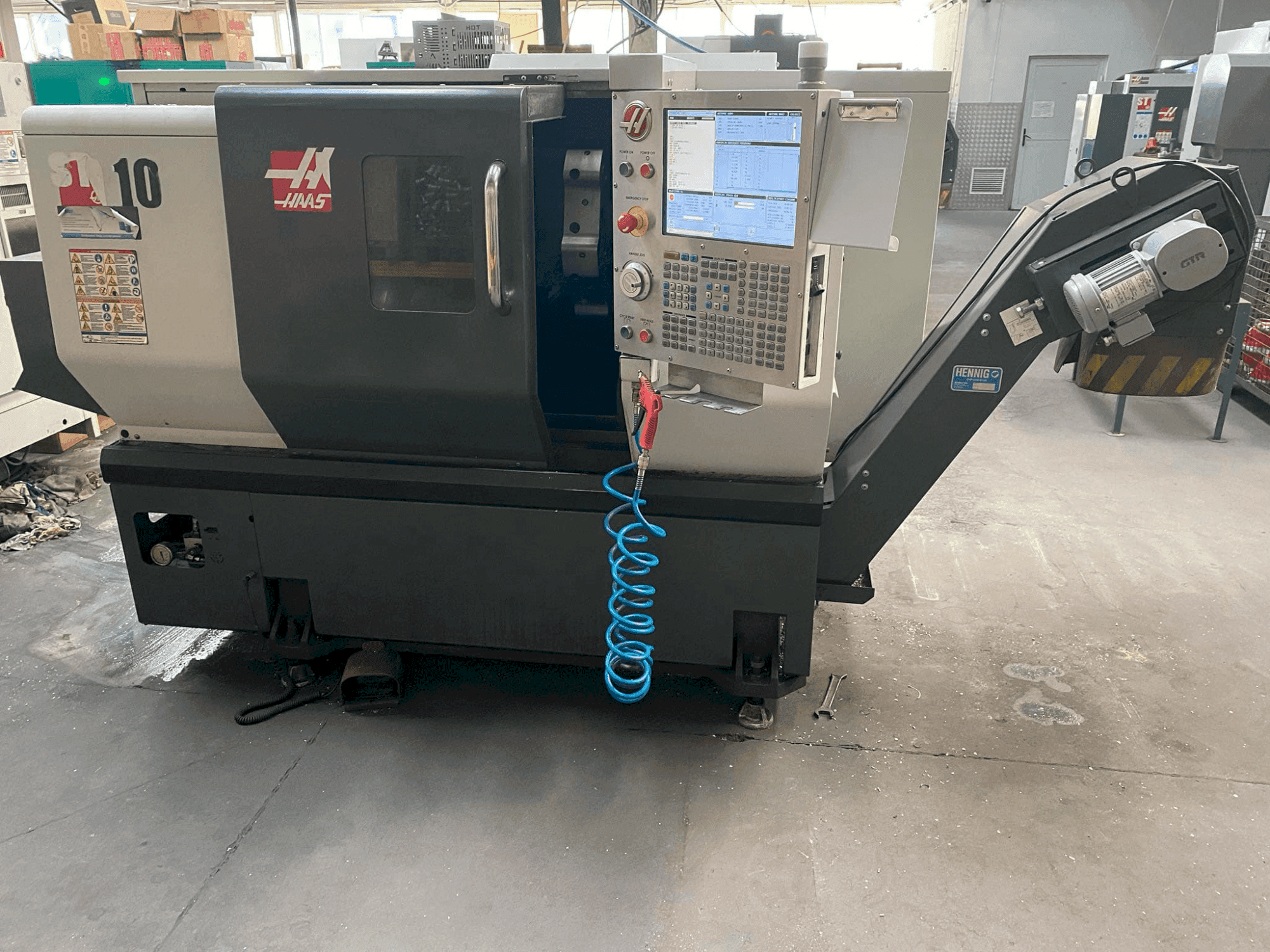 Front view of HAAS ST-10 machine
