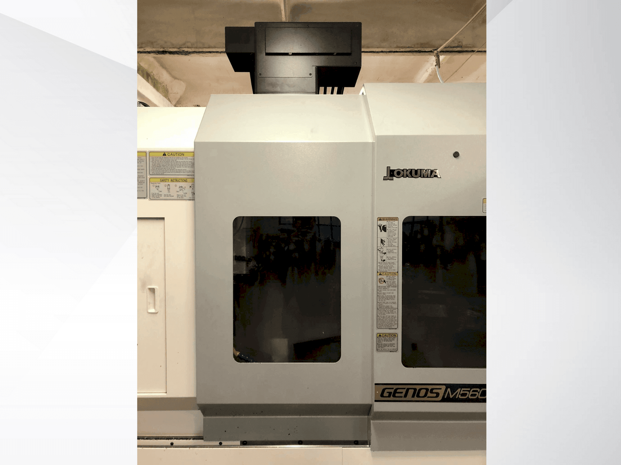 Front view of Okuma Genos M569 –V8 machine
