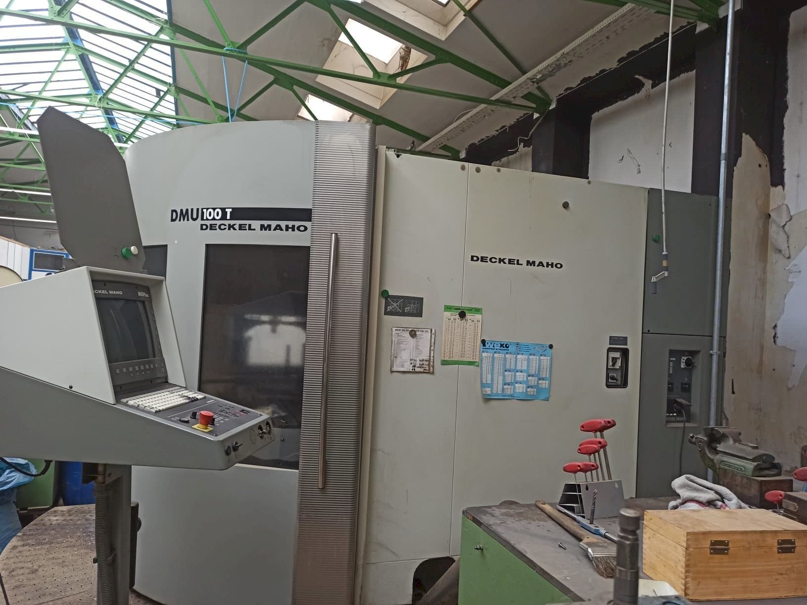 Front view of DECKEL MAHO DMU 100T machine