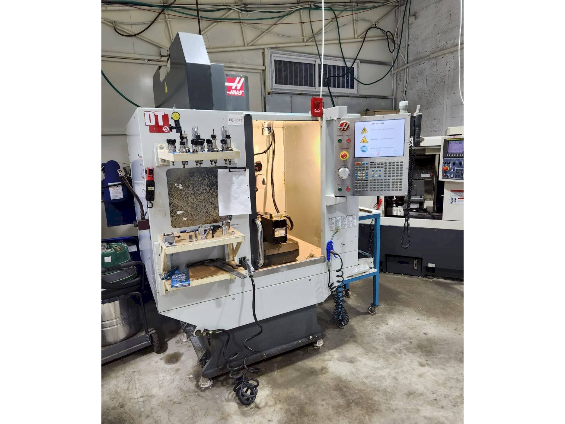 Front view of HAAS DT-1 machine