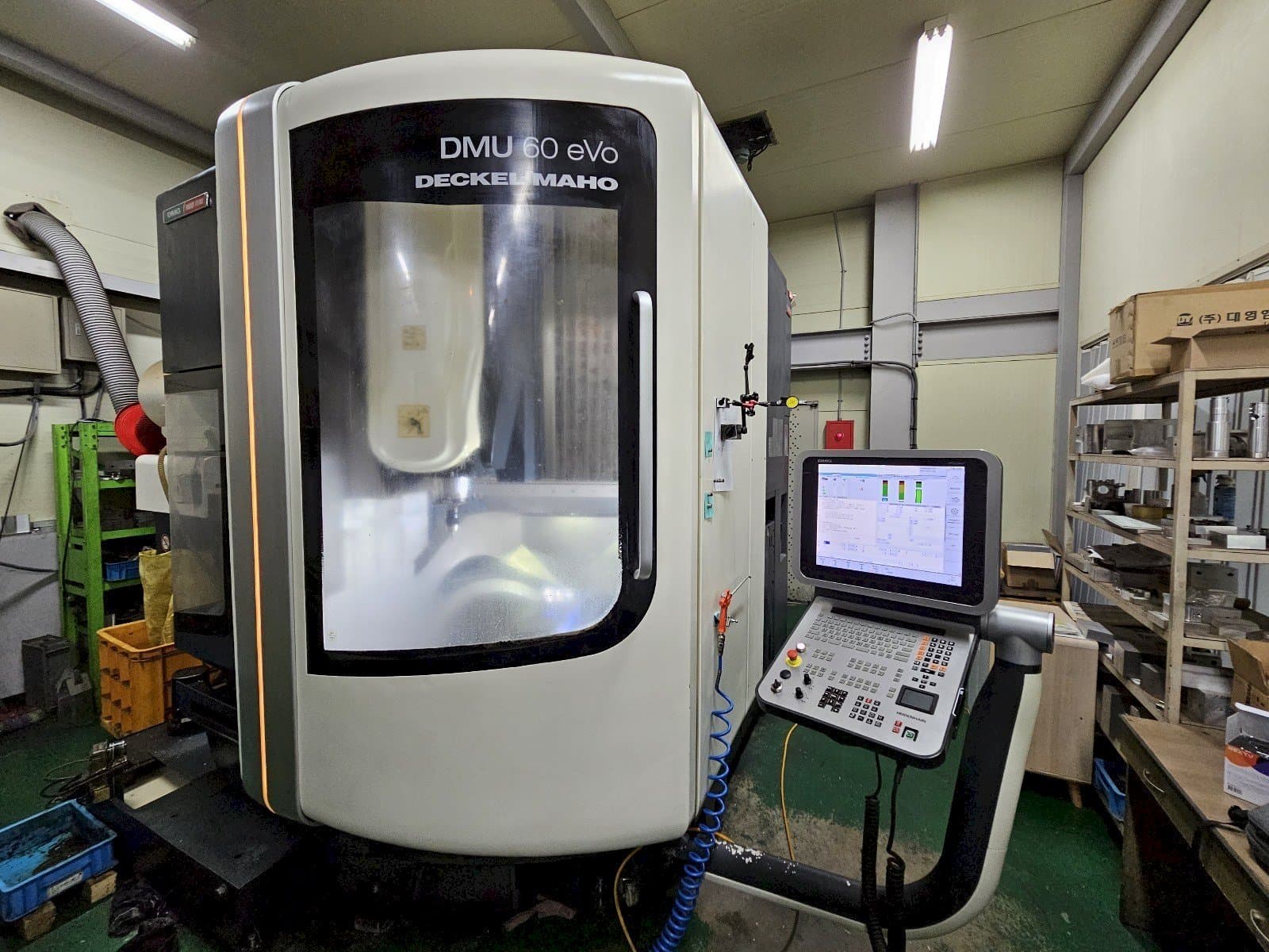 Front view of DMG MORI DMU 60 EVO machine