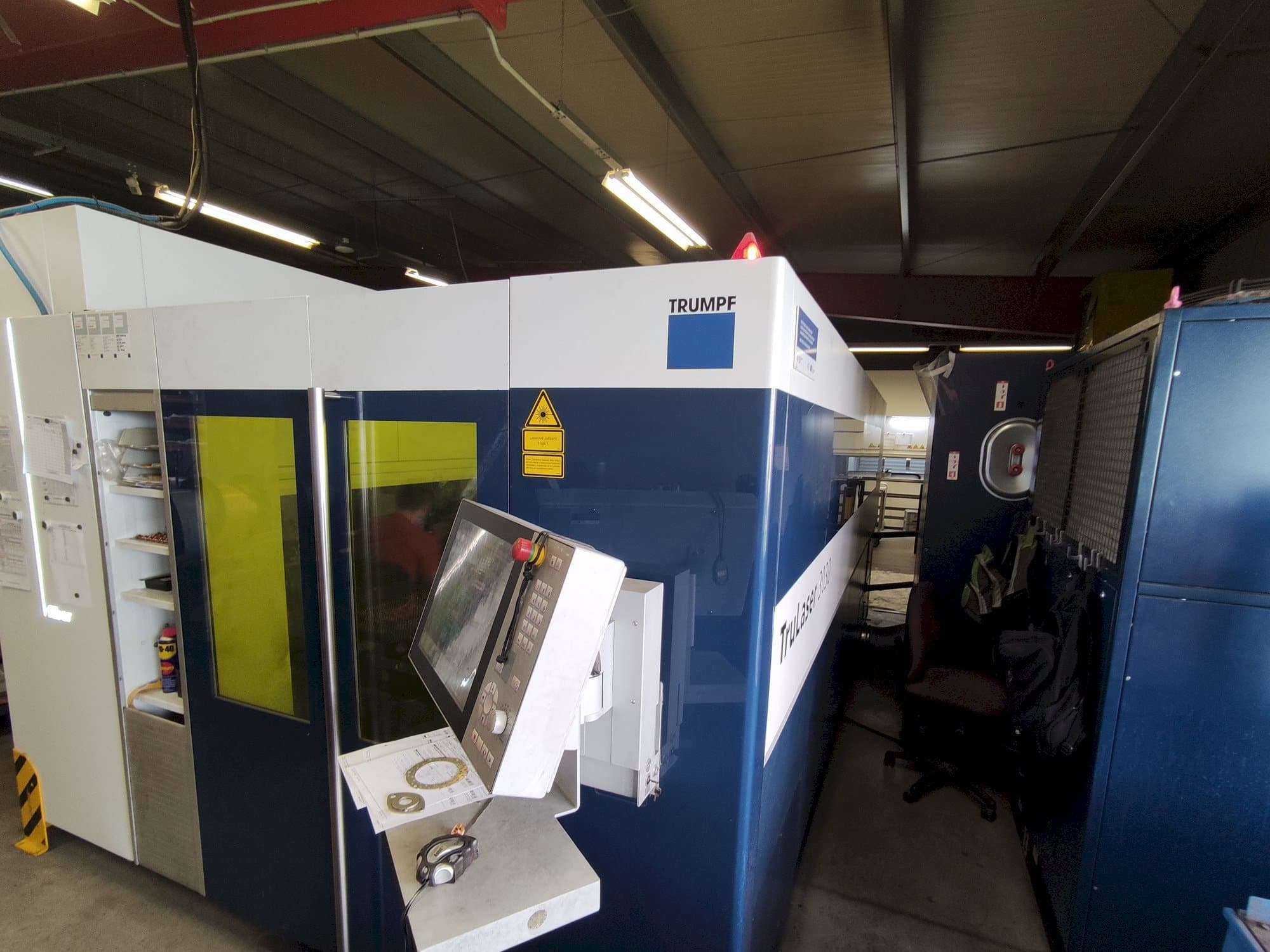 Front view of Trumpf TruLaser 3030 Fiber machine