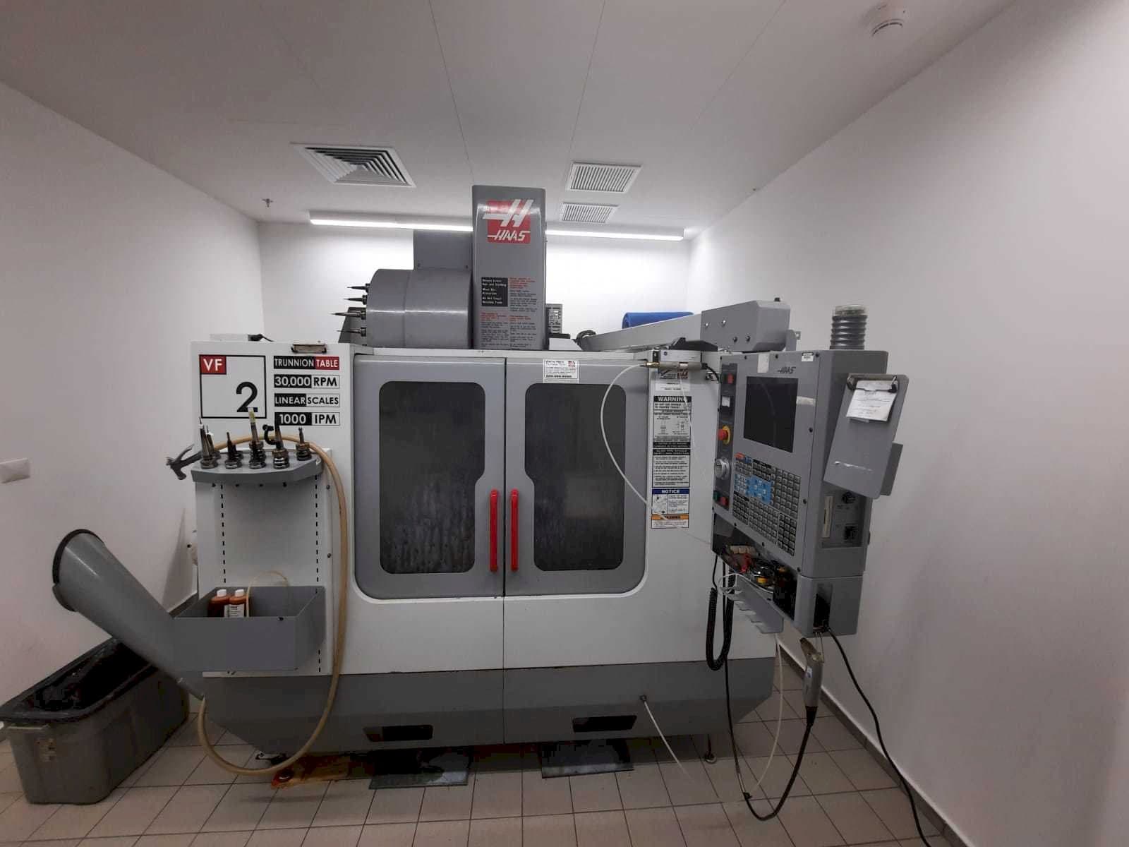 Front view of HAAS VF2 machine