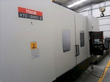 Front view of Mazak VTC-200C  machine