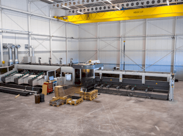 Front view of BLM Adige LT8 4kW Co2  machine