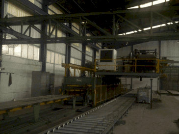 Front view of MANNI Sandwich Panel Production Line machine