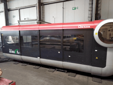 Front view of AMADA LC 3015 F1 NT machine