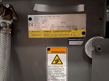 Front view of FANUC Roboshot S100iA machine