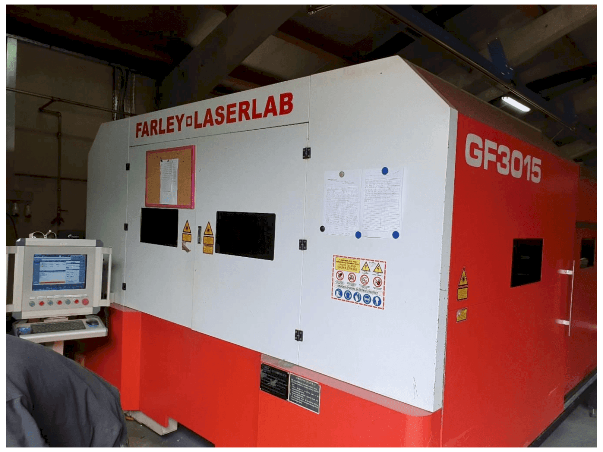 Front view of Farley Laserlab Ht Gf 3015 Fiber machine