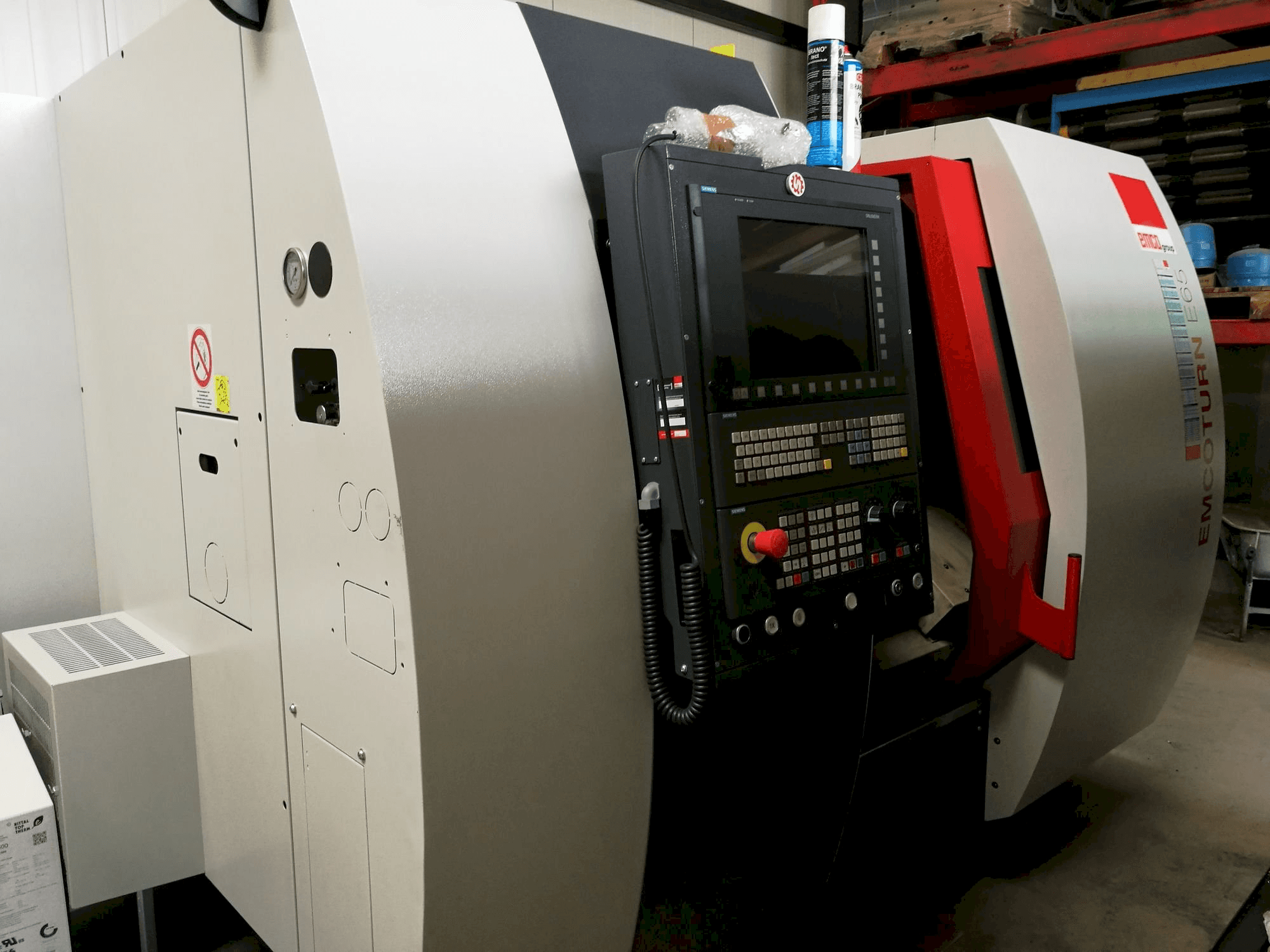 Front view of EMCO Emcoturn E65 machine