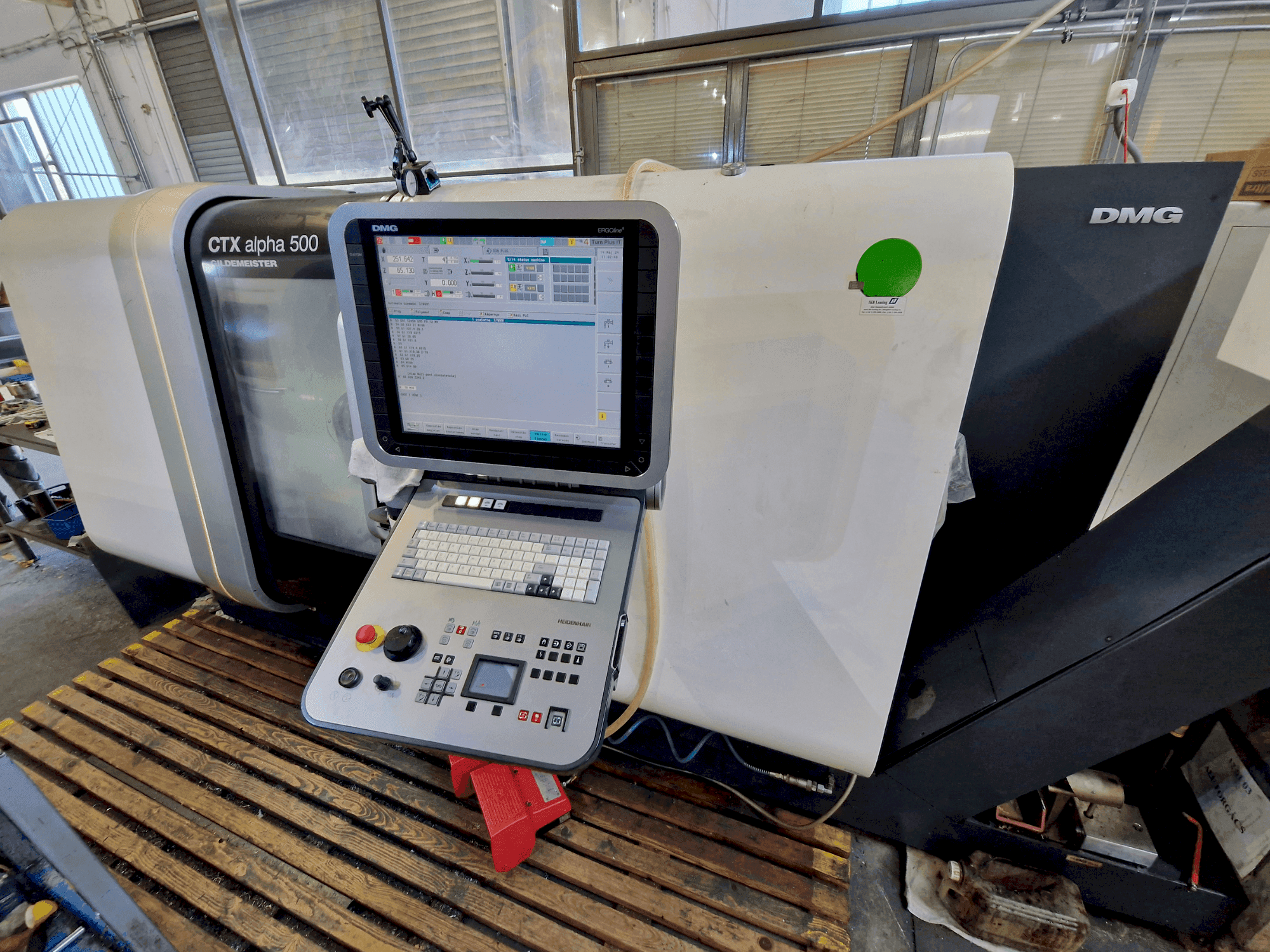 Front view of DMG MORI CTX ALPHA 500 V6 machine