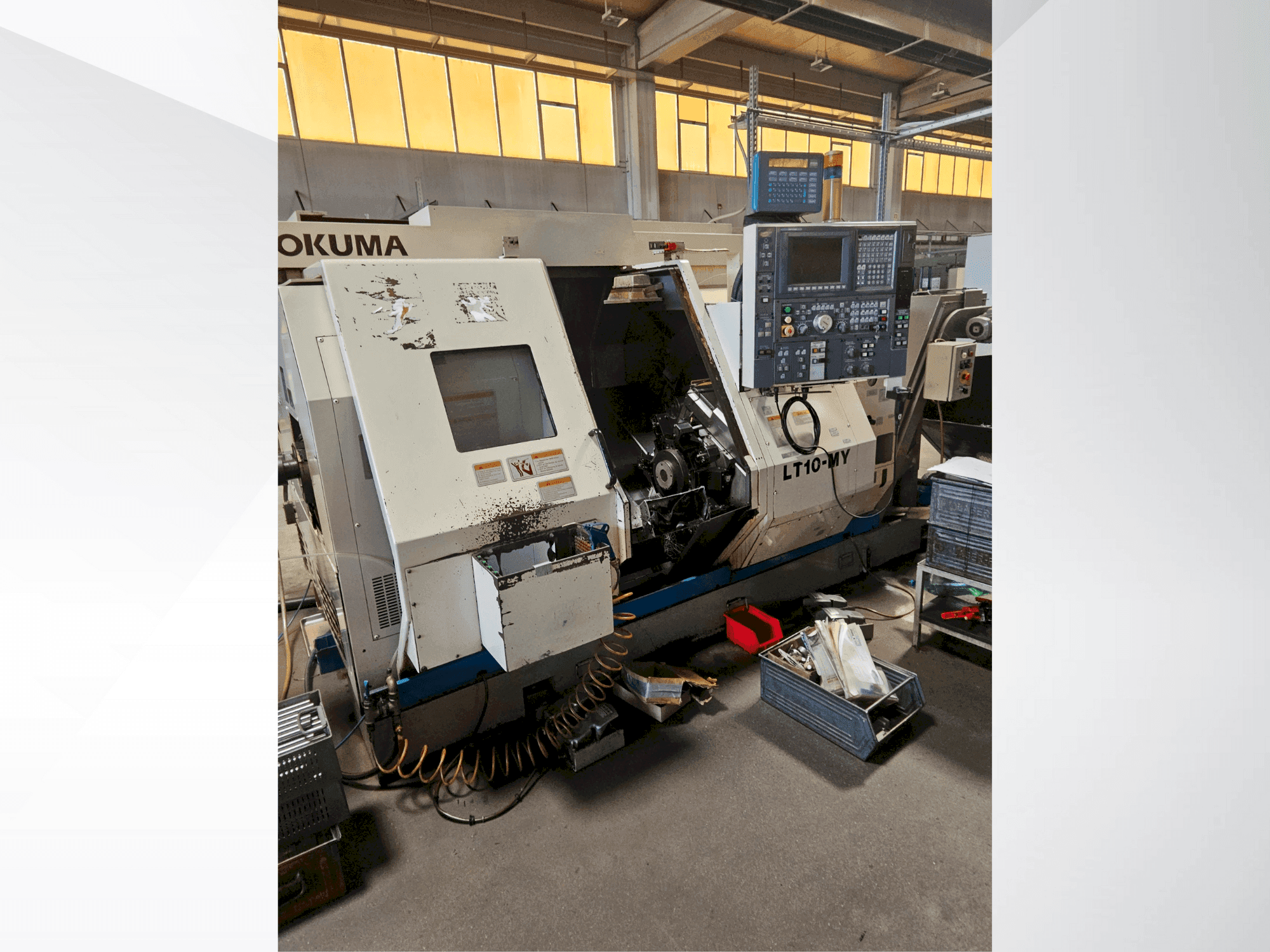 Front view of Okuma LT 10 MY machine