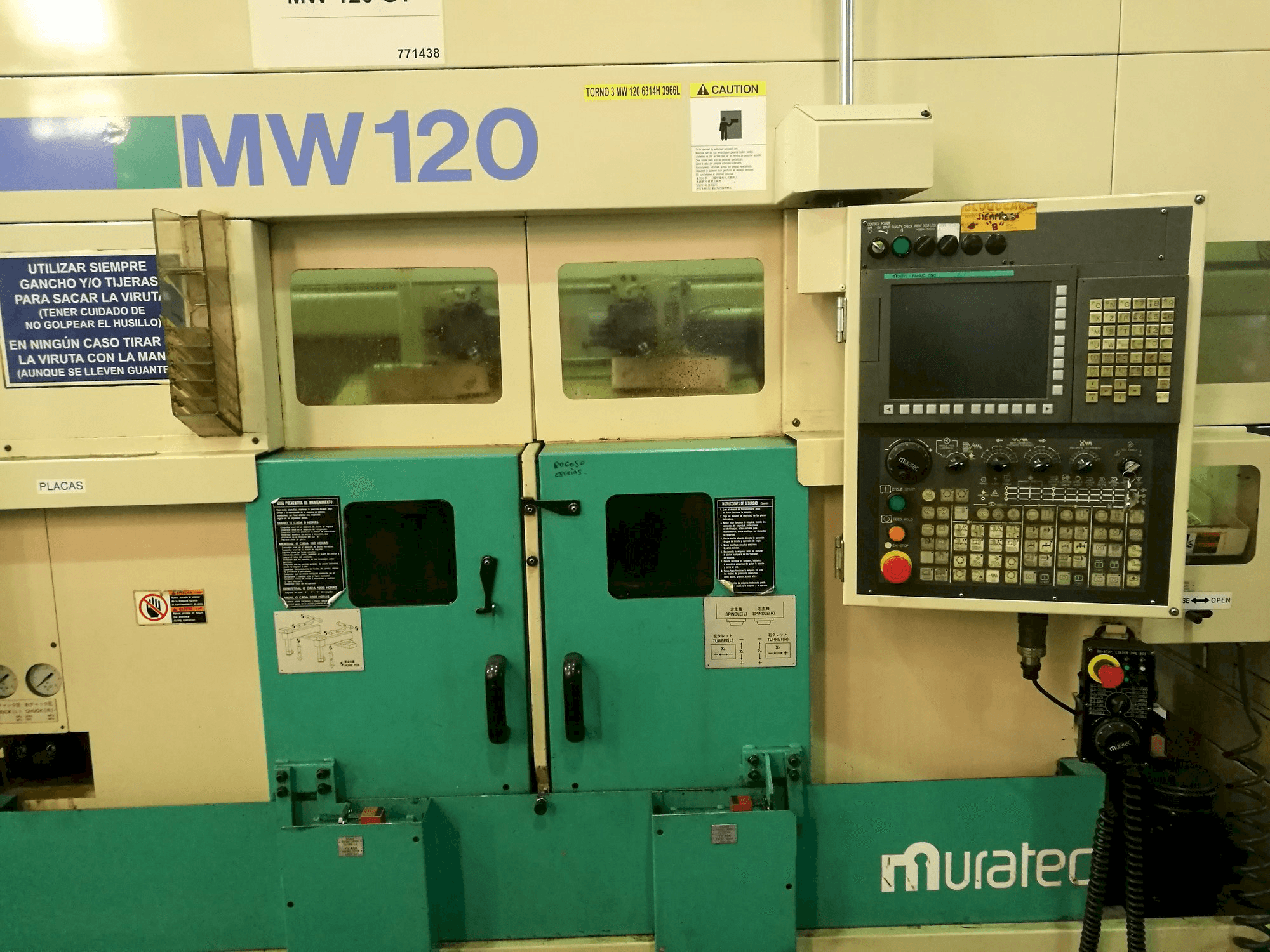 Front view of Muratec MW120 machine