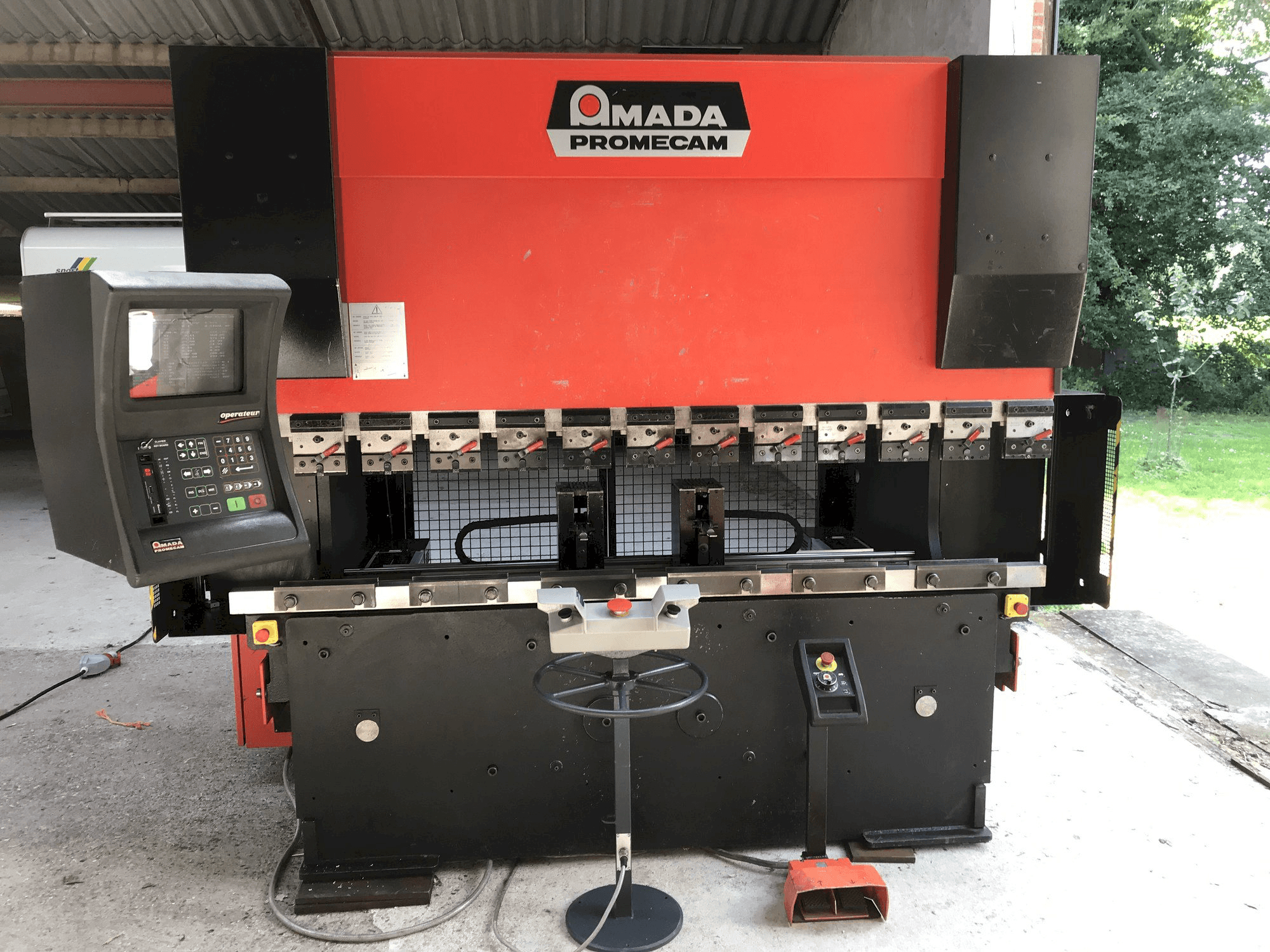 Front view of AMADA Promecam HFBO machine