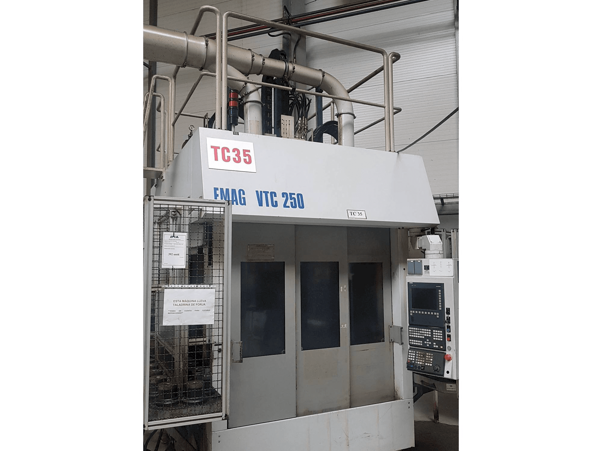 Front view of EMAG VTC 250 machine