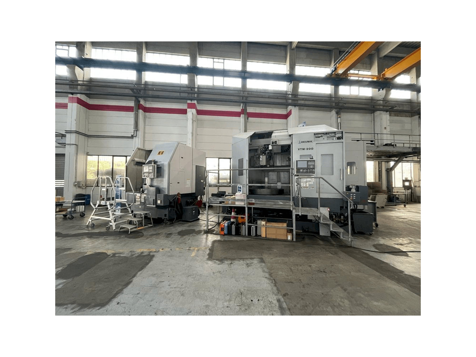 Front view of Okuma VTM-200 1ST machine