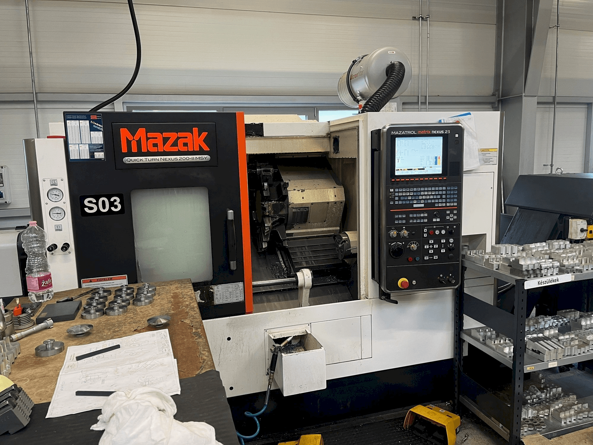 Front view of Mazak QTN200-MSY V6 machine