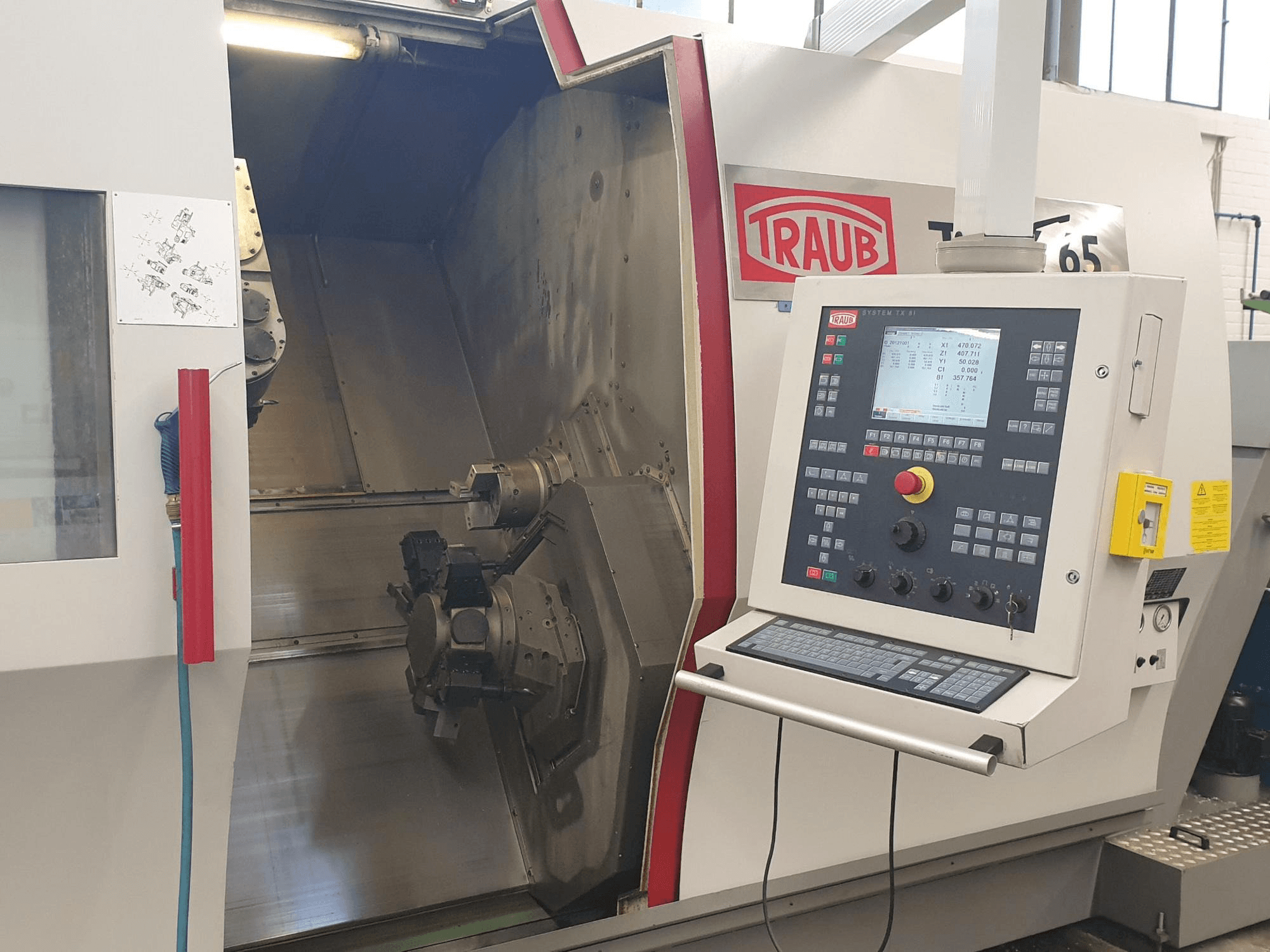 Front view of TRAUB TNX 65 machine