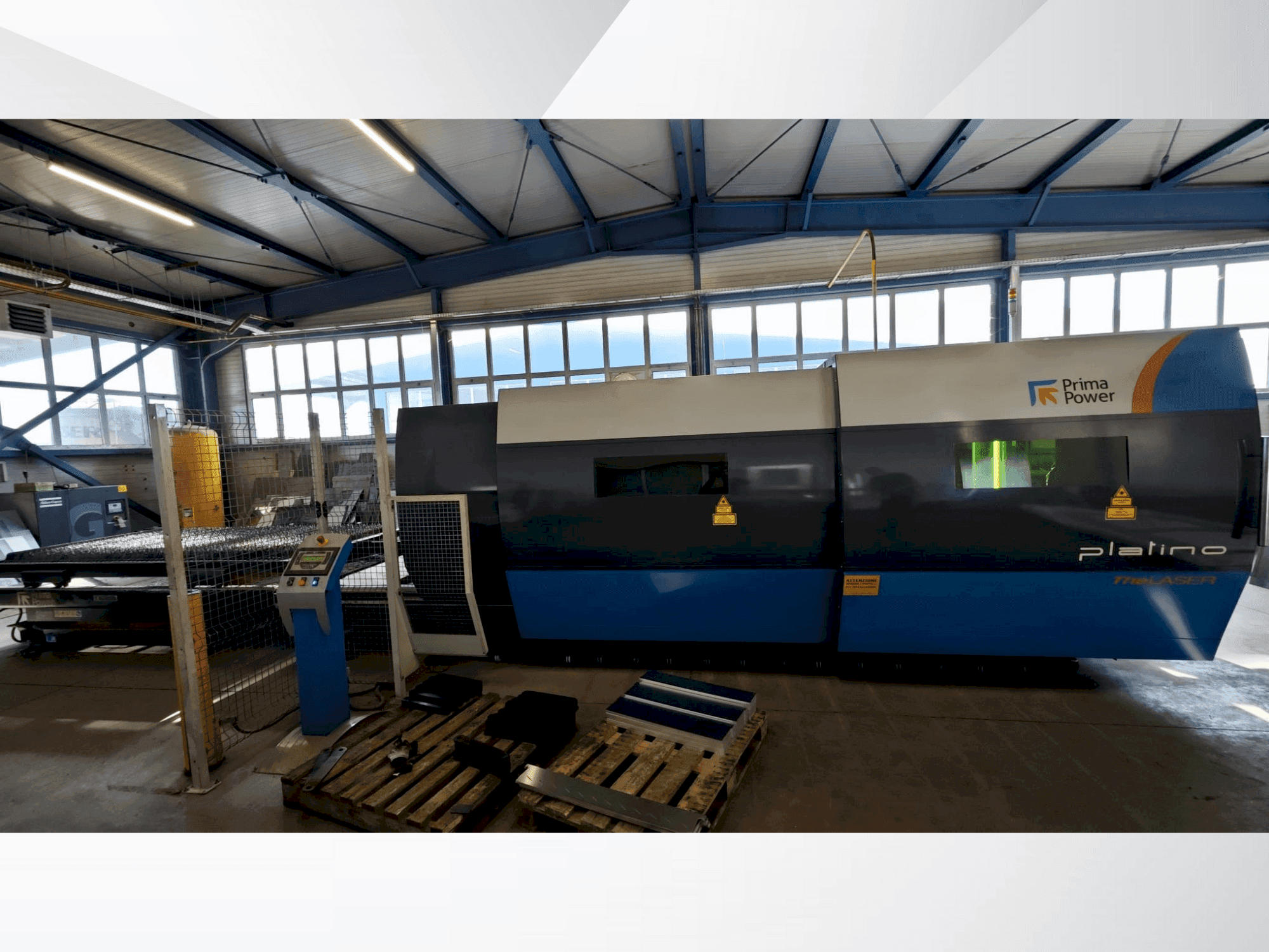 Front view of Prima Power PLATINO FIBER machine