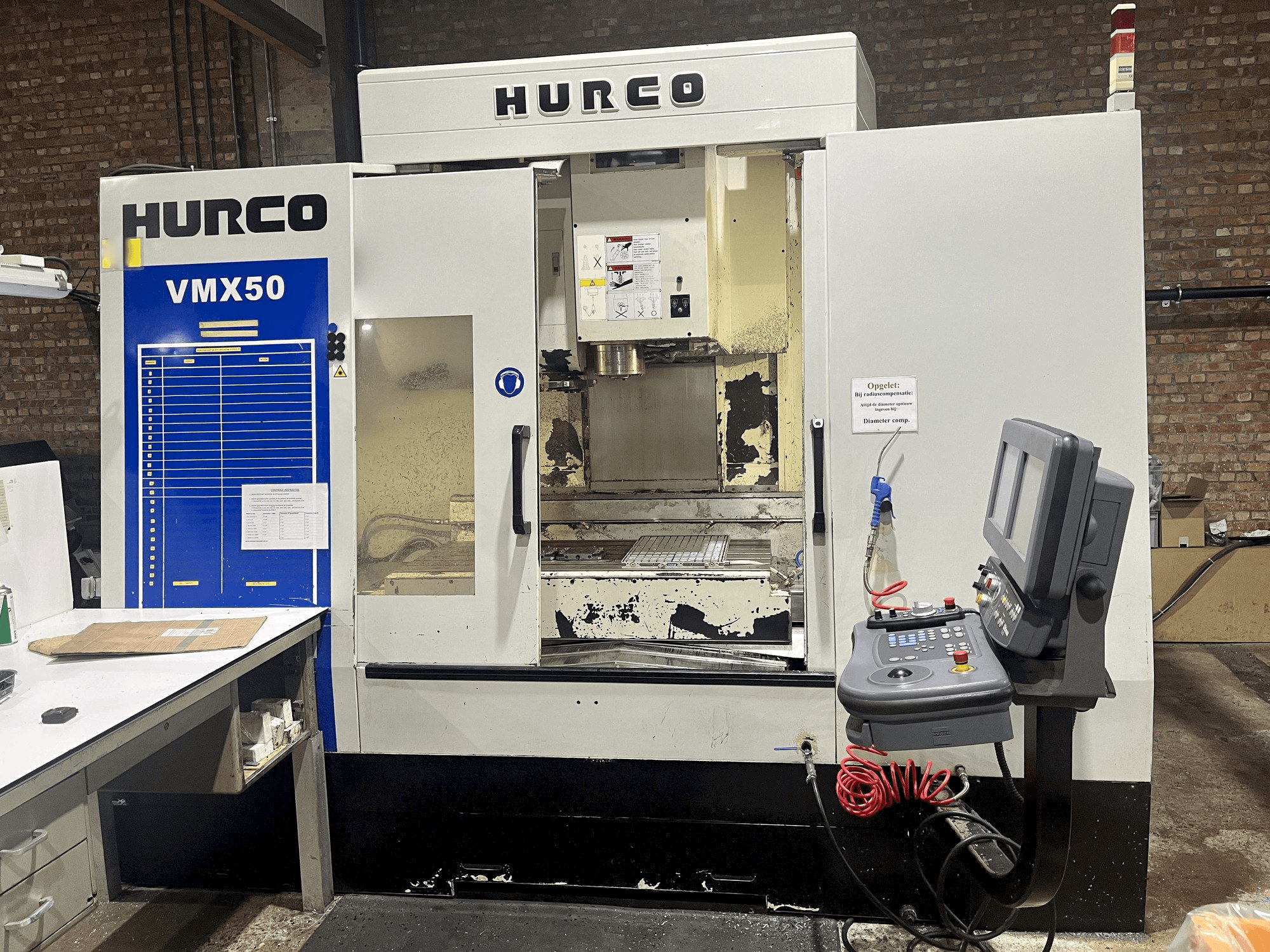 Front view of Hurco VMX50 machine