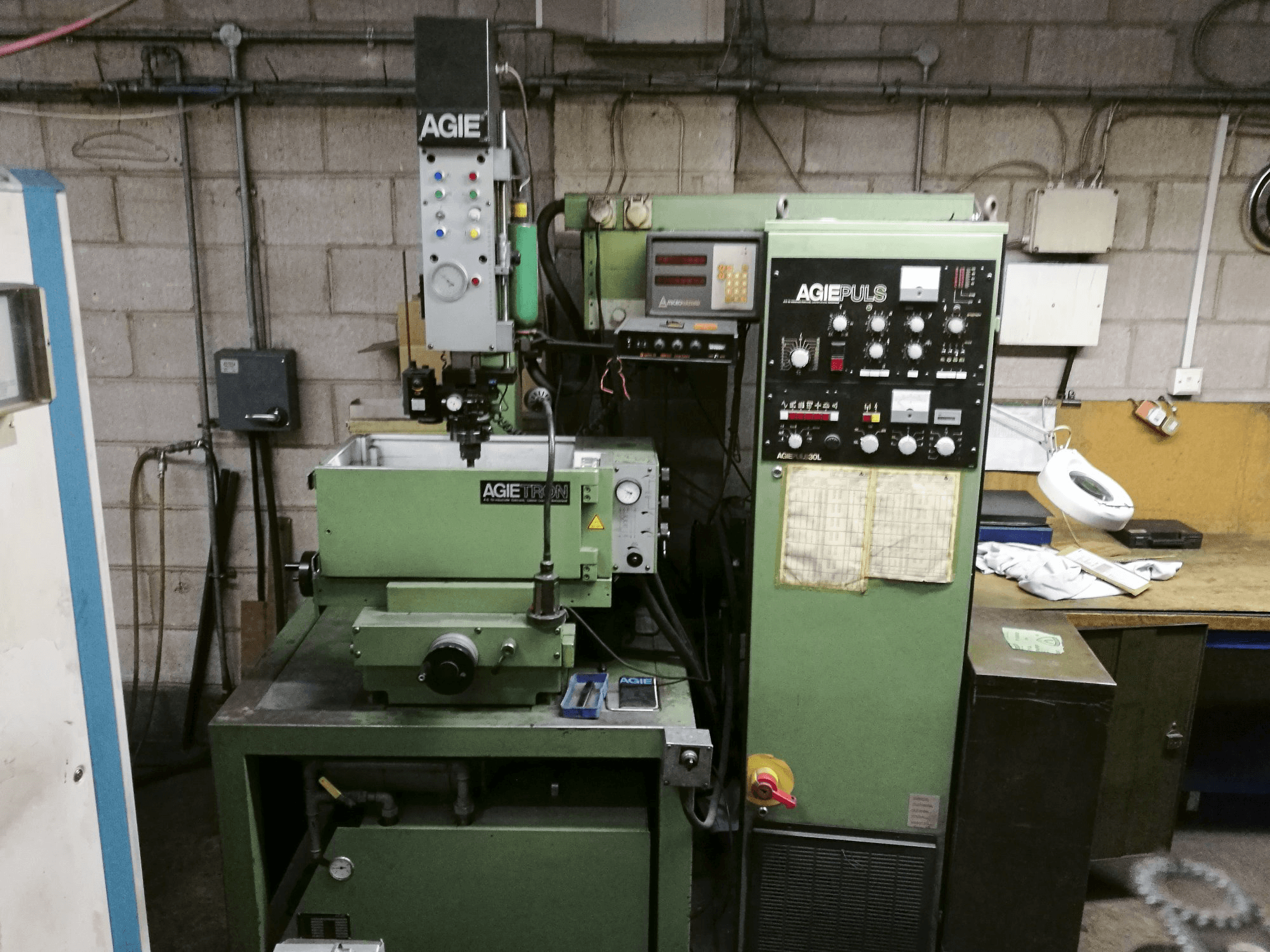 Front view of AGIE EMT 110 machine