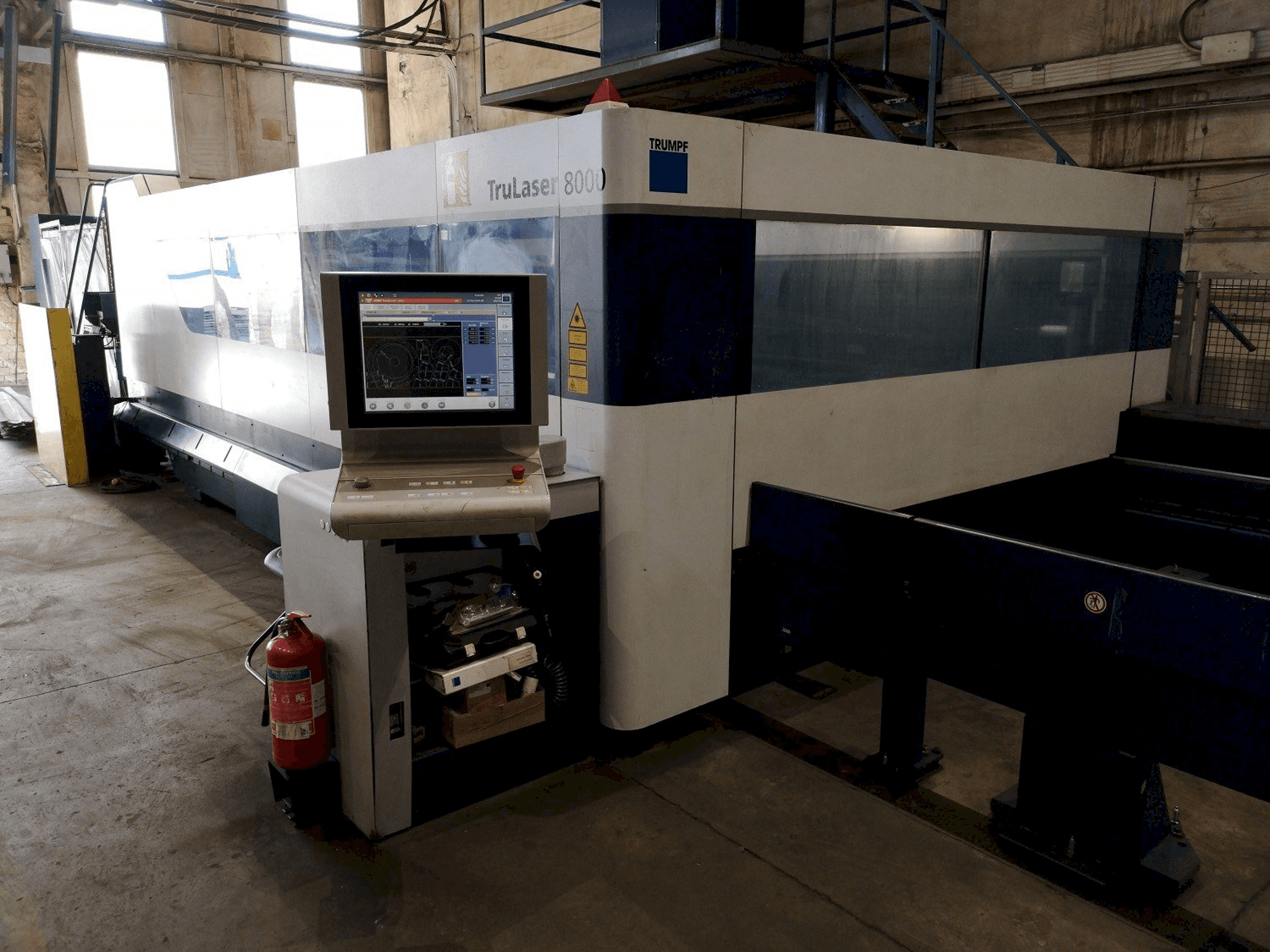 Front view of Trumpf TruLaser 8000 machine