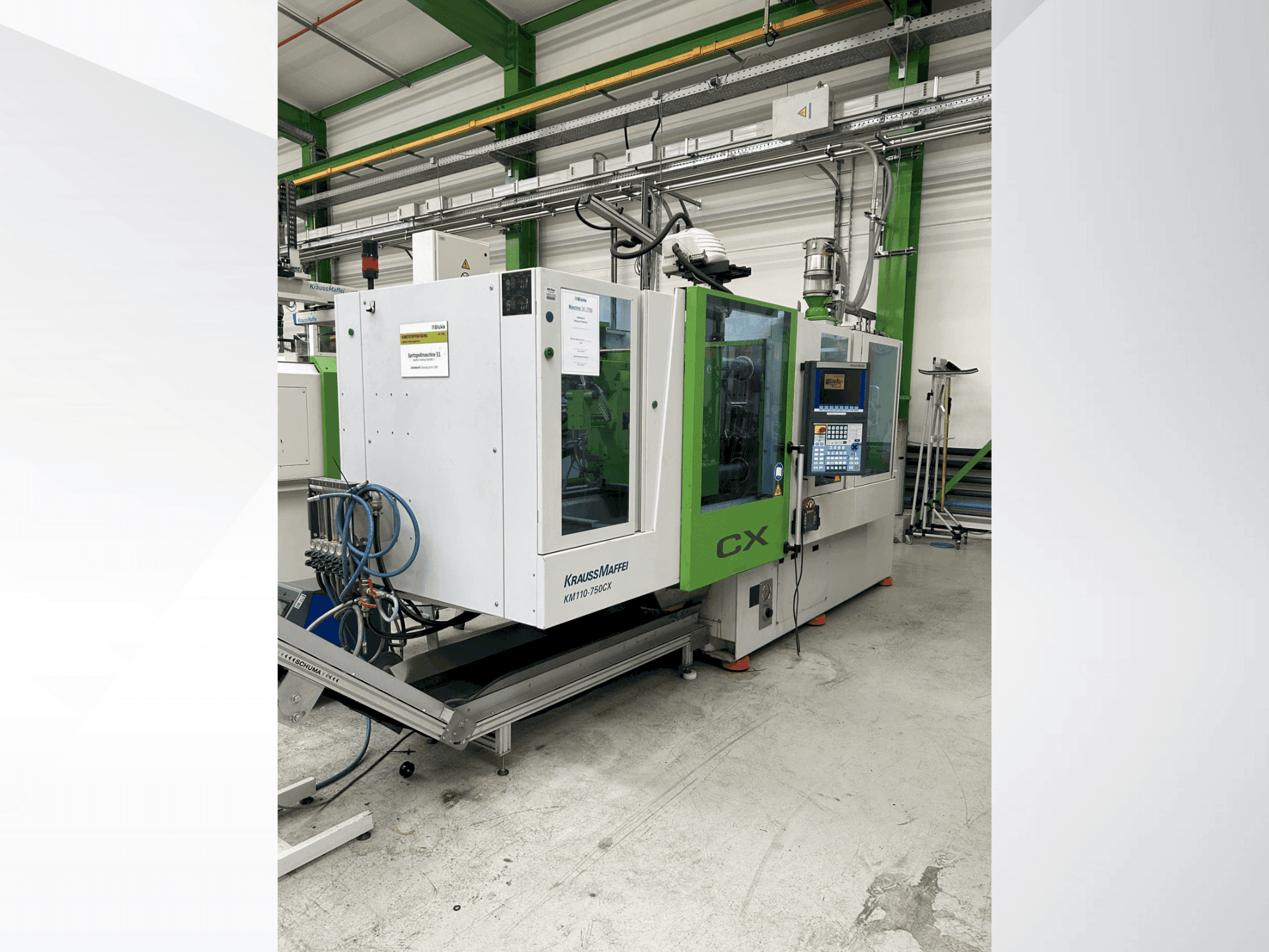 Front view of Krauss Maffei 110-750 CX machine