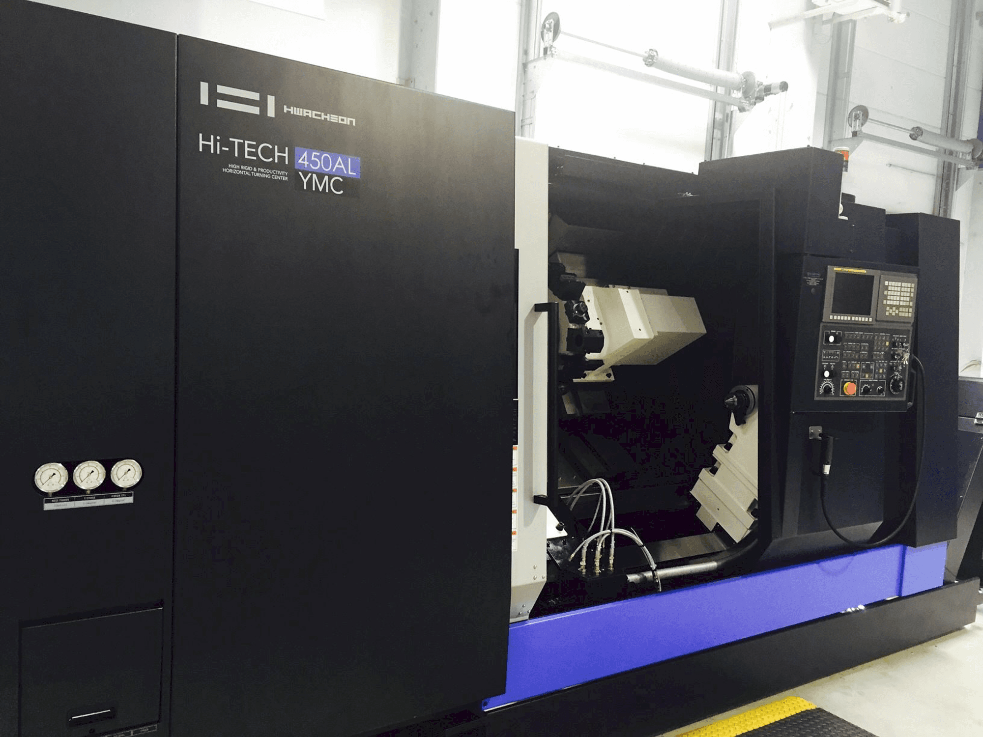 Front view of HWACHEON HI-TECH 450AL YMC machine