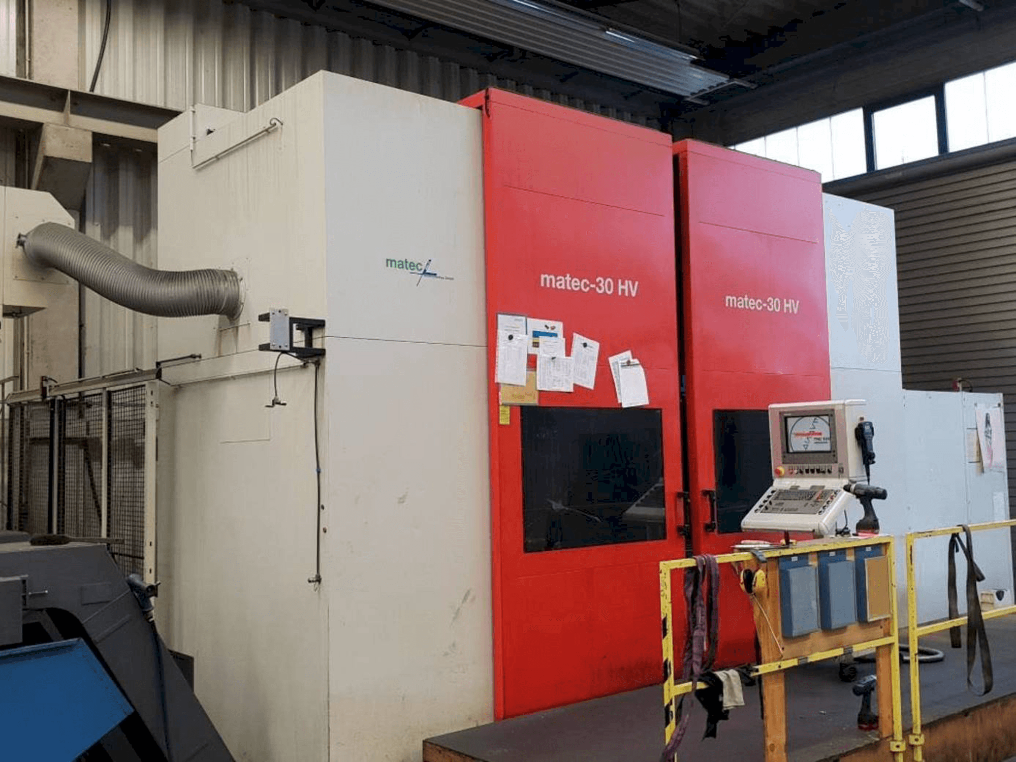 Front view of Matec 30 HV machine