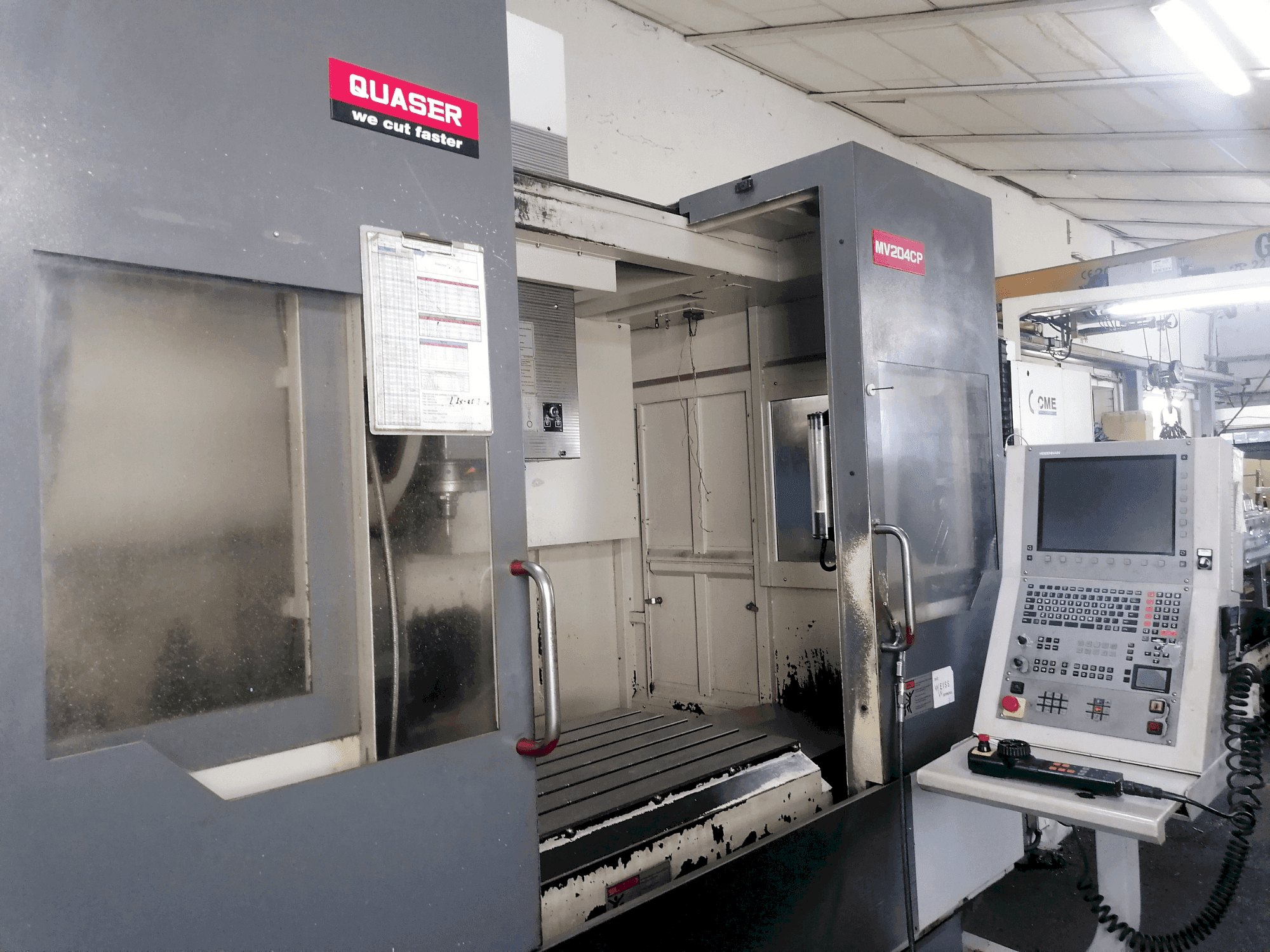 Front view of Quaser MV 204 CP machine