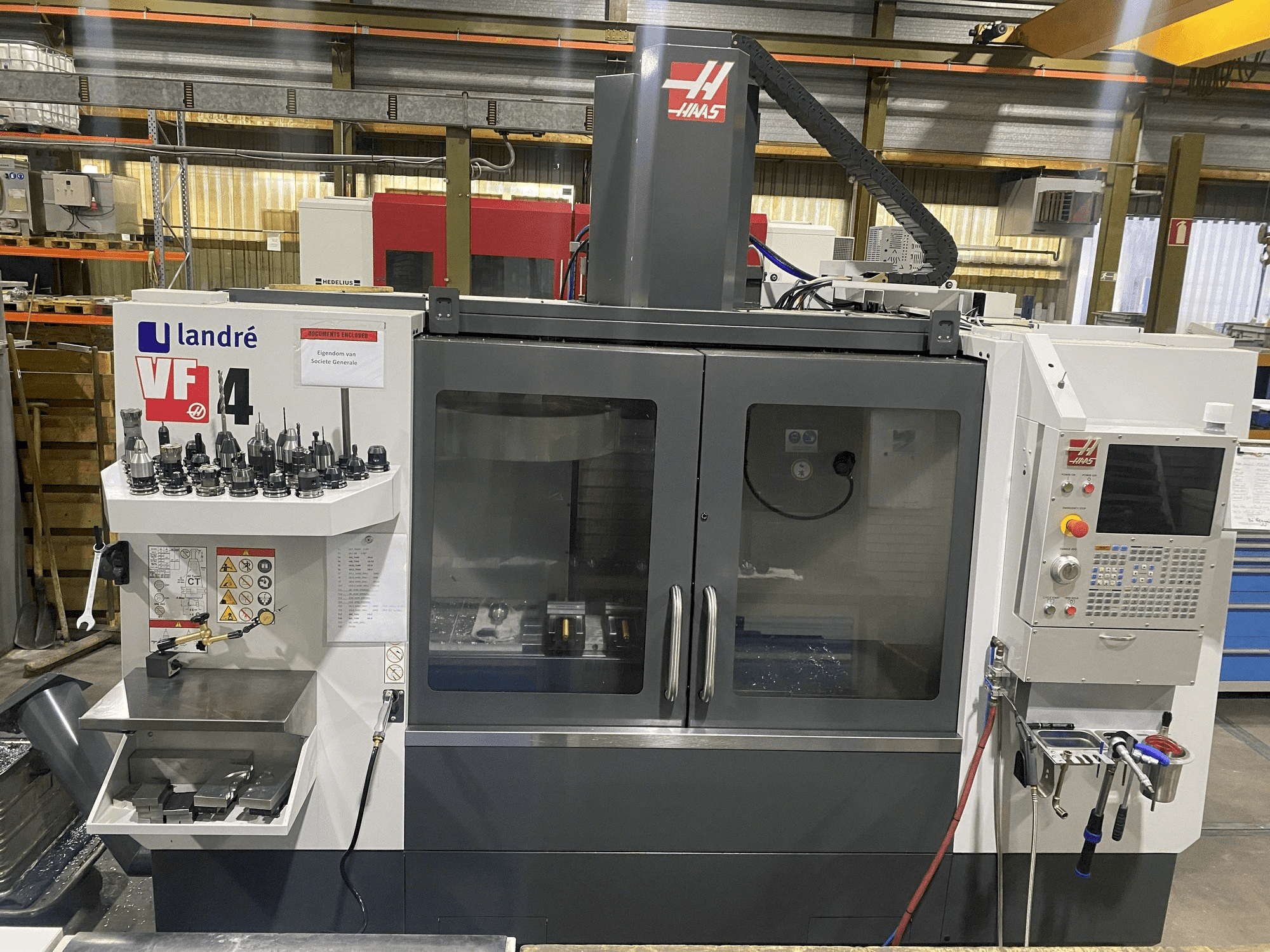 Front view of HAAS VF-4 machine